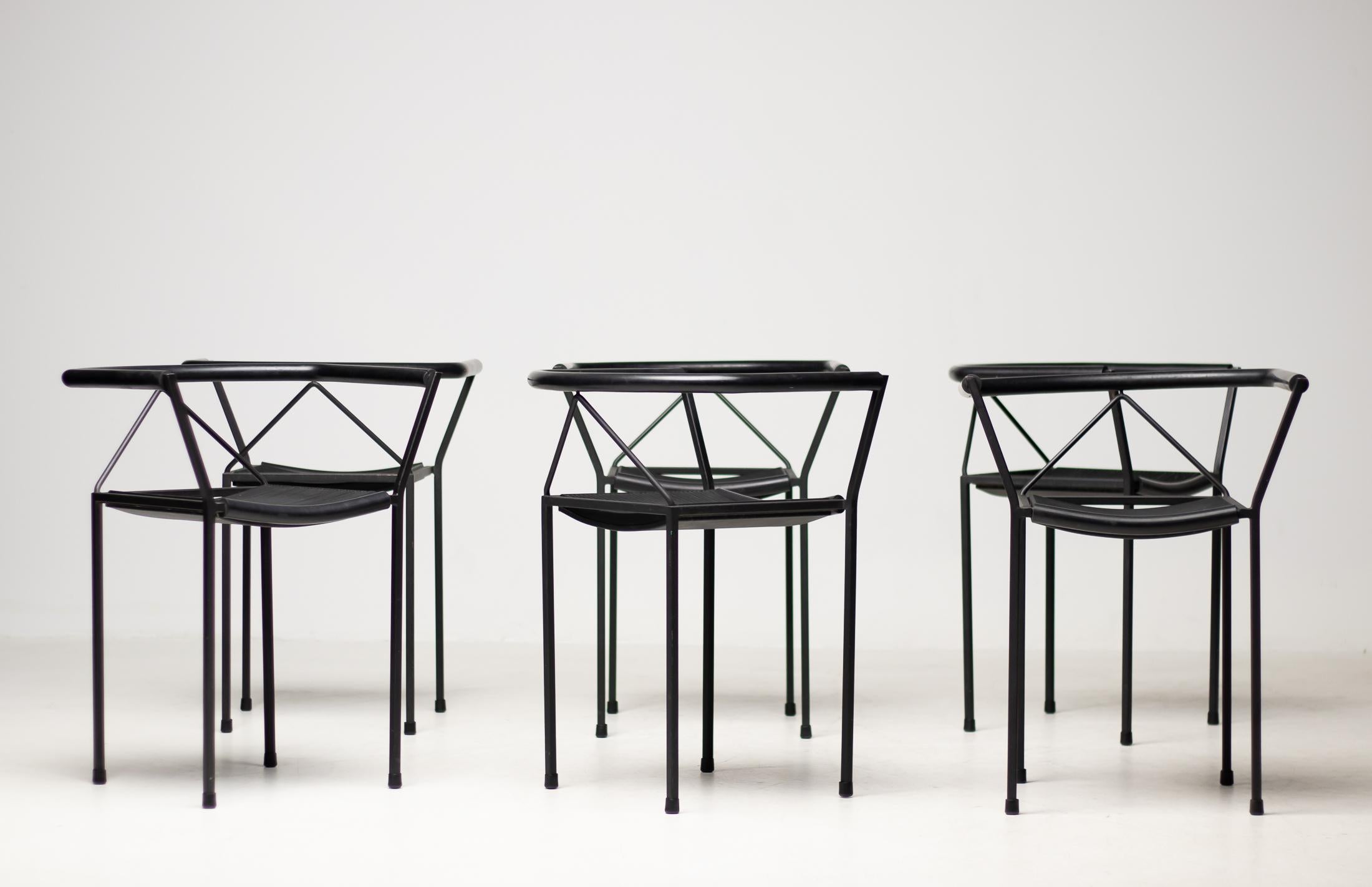 Set of Six Poltroncina Chairs by Maurizio Peregalli 4
