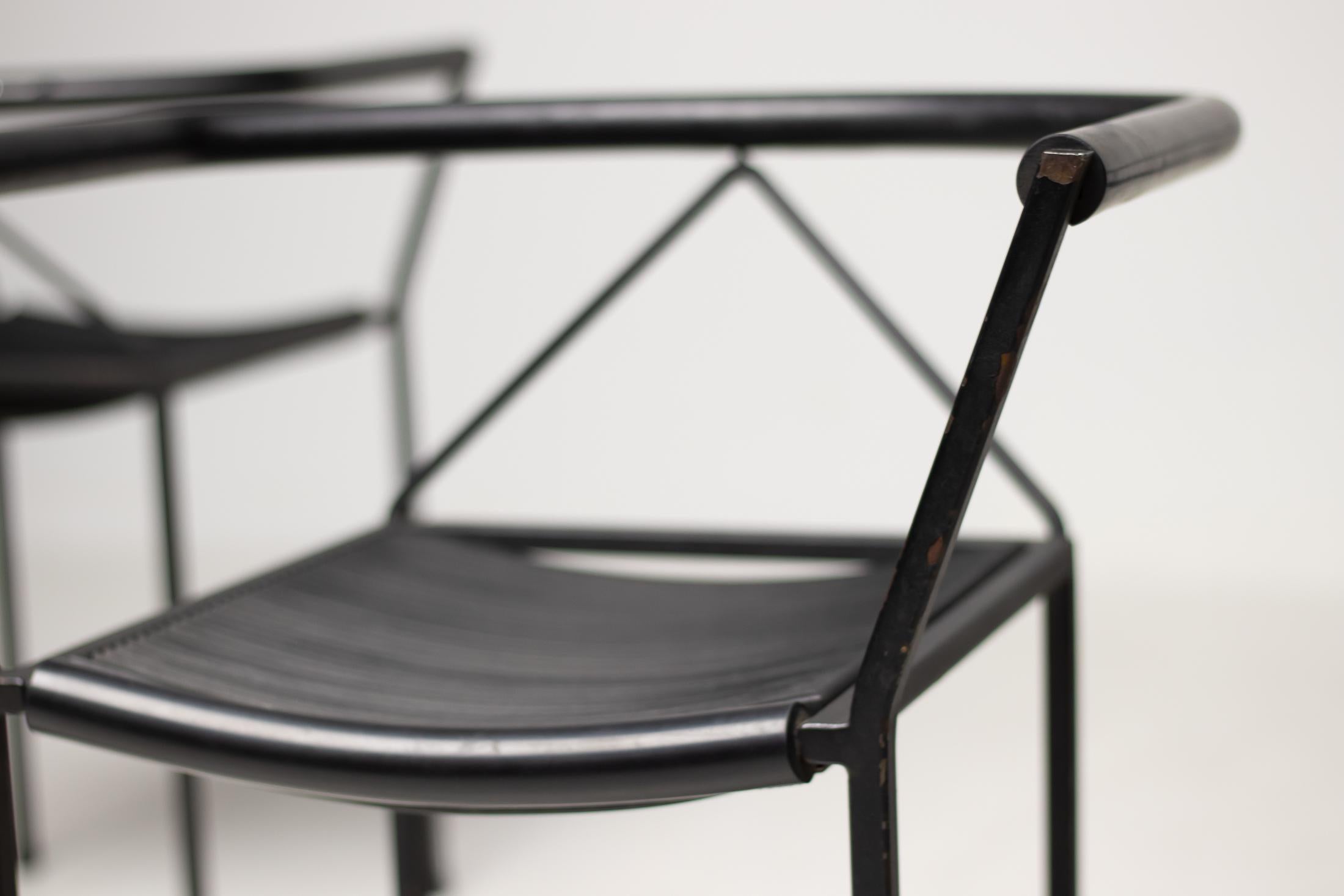 Late 20th Century Set of Six Poltroncina Chairs by Maurizio Peregalli