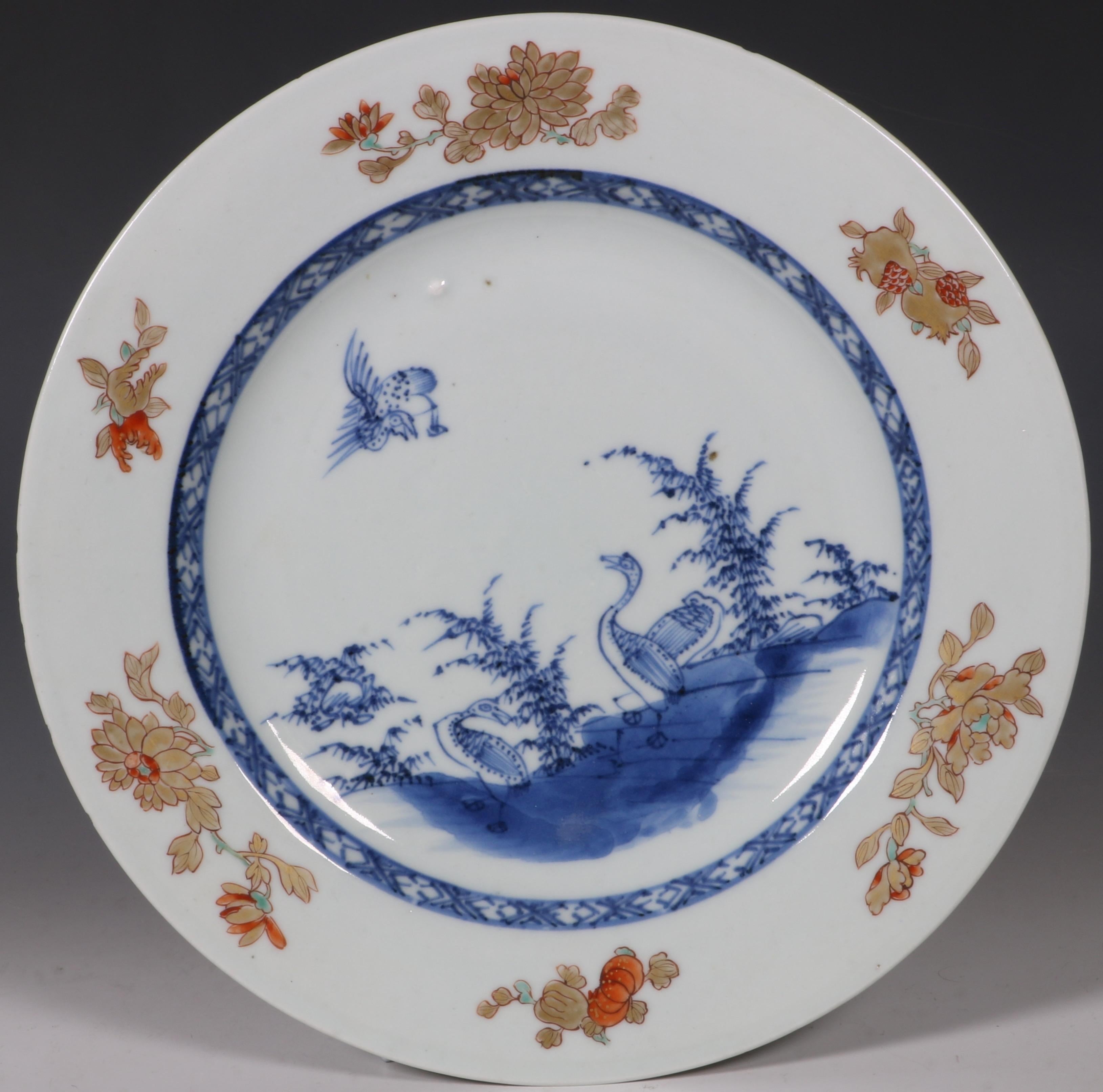 Set of Six Polychrome Chinese Export Porcelain Plates Qianlong, circa 1760 For Sale 7