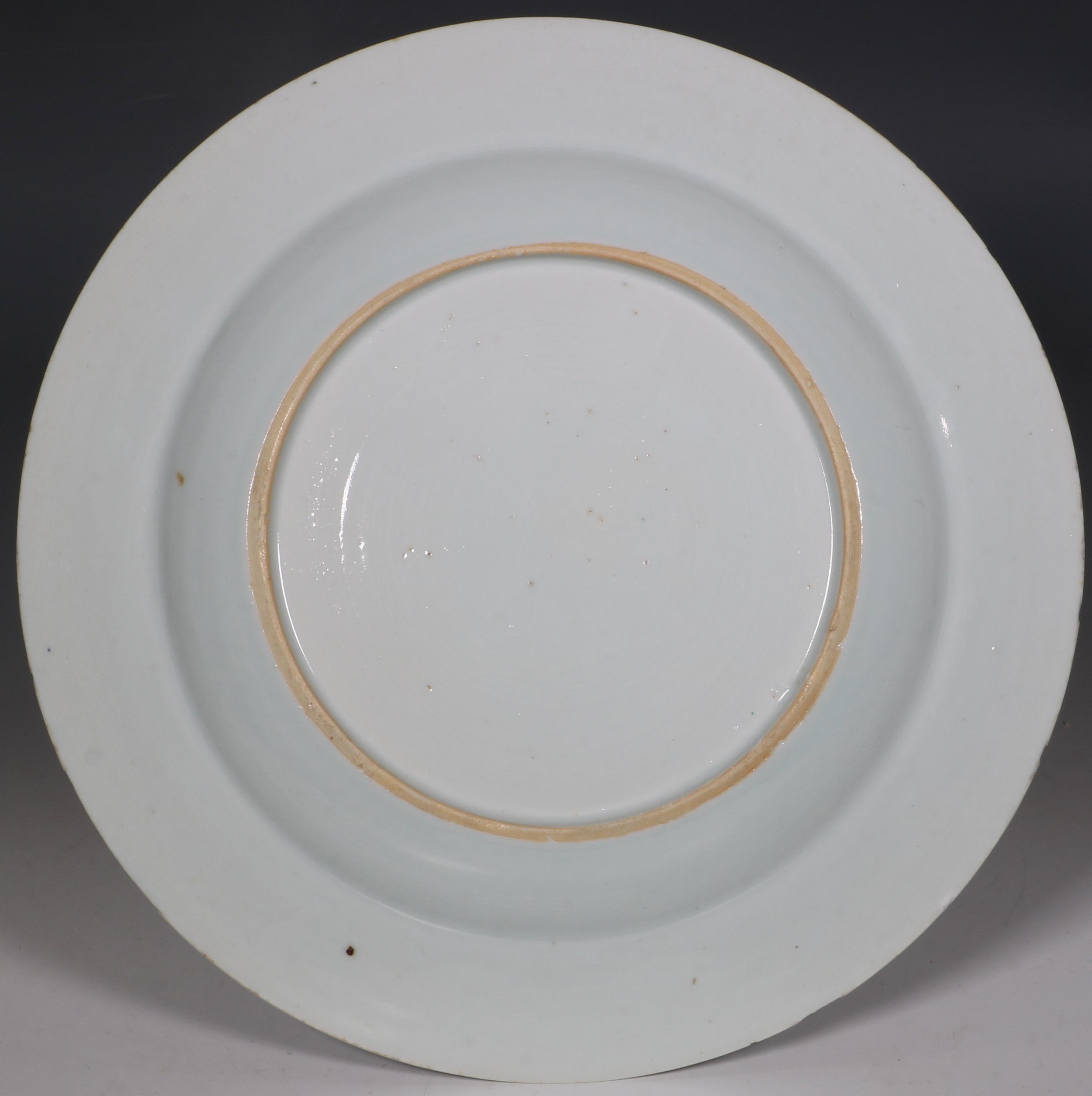 Set of Six Polychrome Chinese Export Porcelain Plates Qianlong, circa 1760 For Sale 2