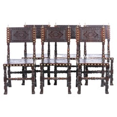 Set of Six Portuguese Chairs from the 19th Century