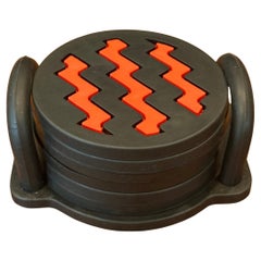 Juego de seis posavasos posmodernos de caucho by Umbra