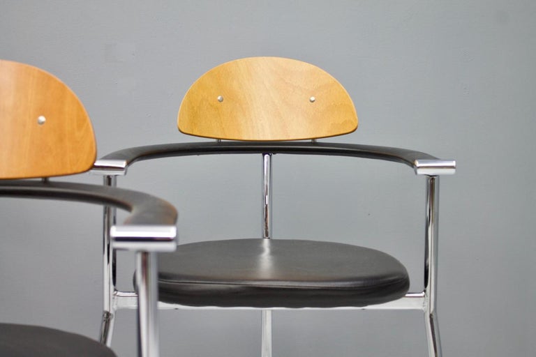 Set of Six Postmodern Dining Chairs For Sale at 1stdibs