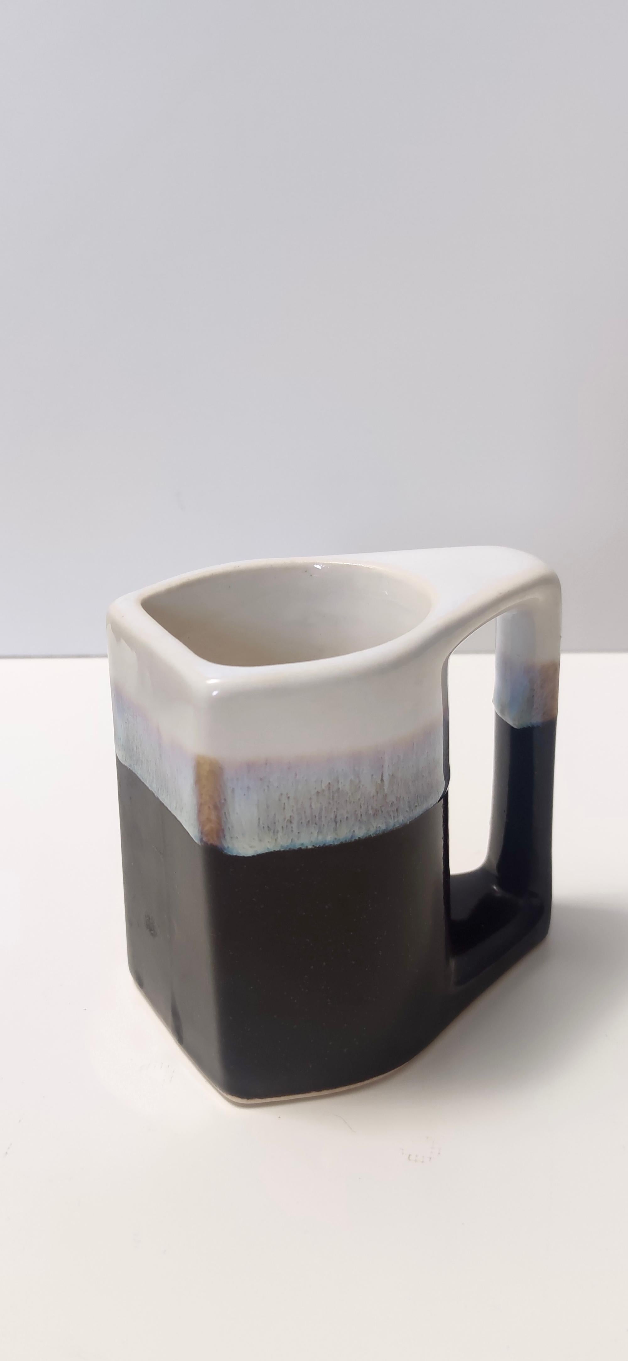 Set of Six Postmodern Lacquered Ceramic Mugs by Padilla, Mexico 3