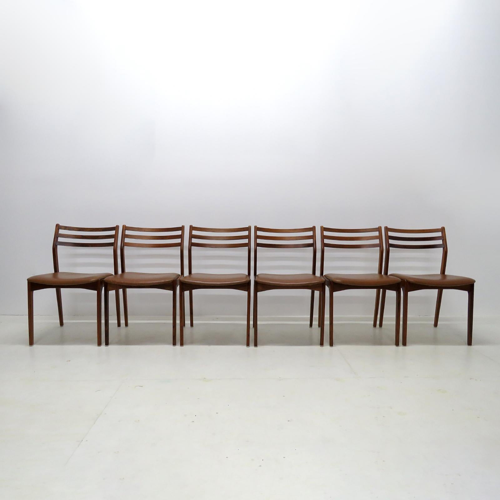 Set of Six Poul Erik Jørgensen Dining Chairs, 1960 3