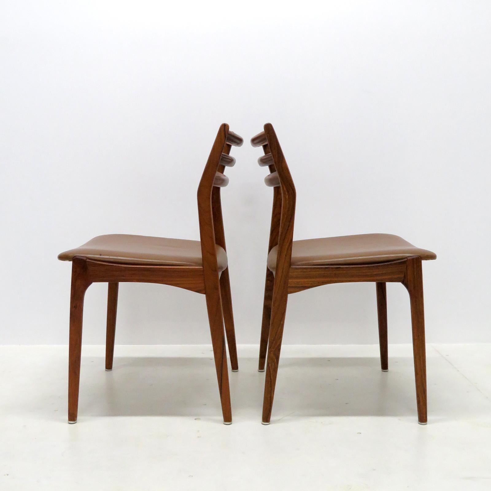Danish Set of Six Poul Erik Jørgensen Dining Chairs, 1960