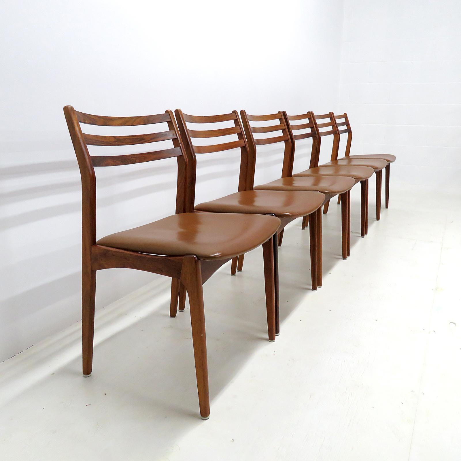Set of Six Poul Erik Jørgensen Dining Chairs, 1960 2