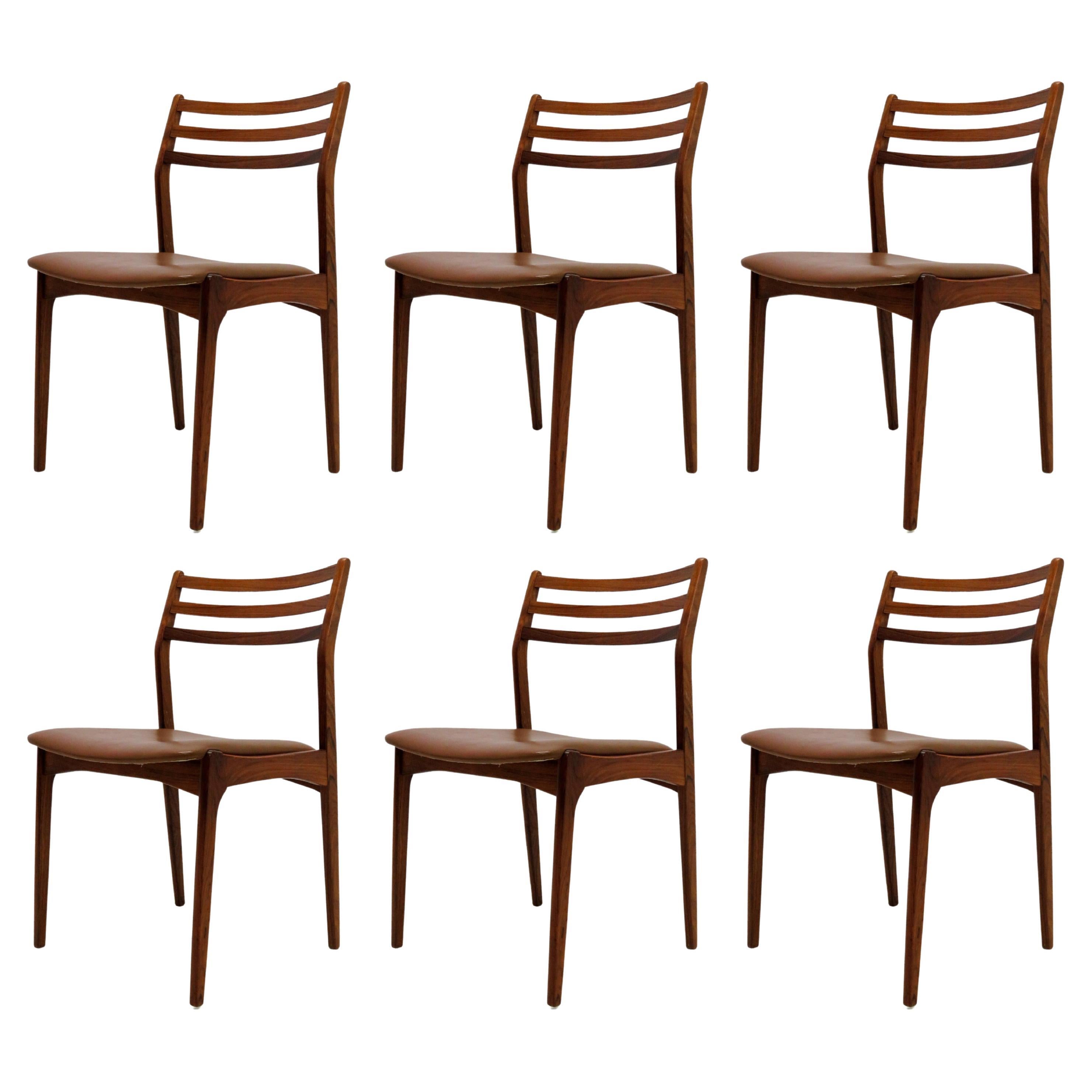 Set of Six Poul Erik Jørgensen Dining Chairs, 1960
