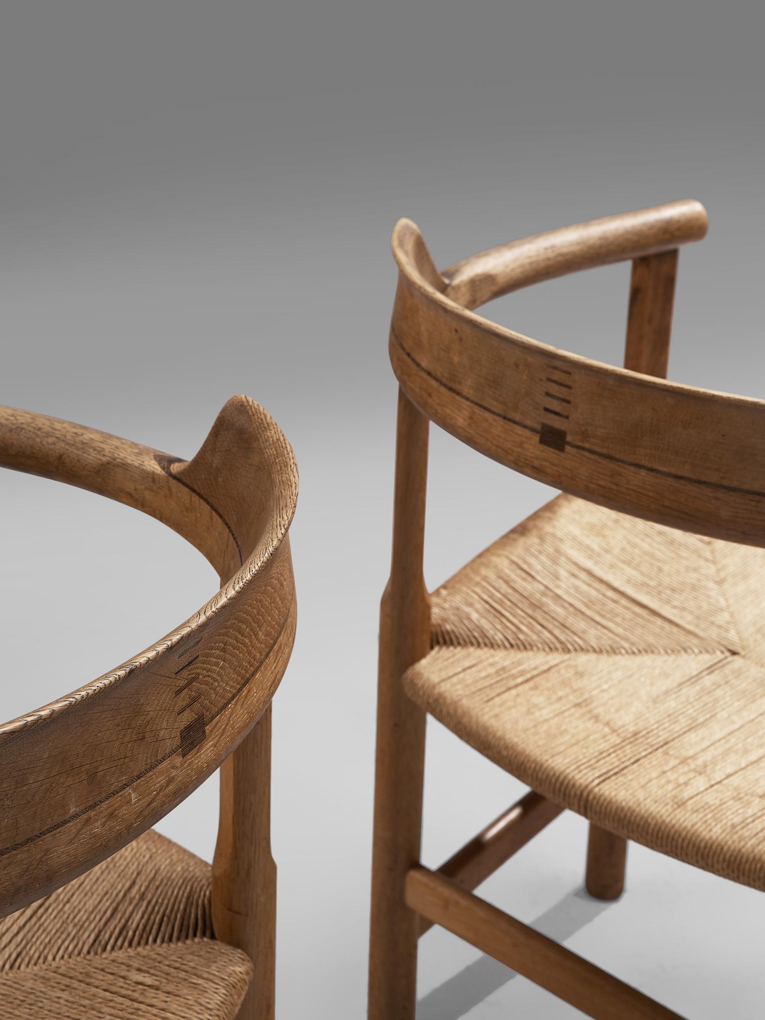Late 20th Century Set of Six 'PP62' Armchairs by Hans J. Wegner