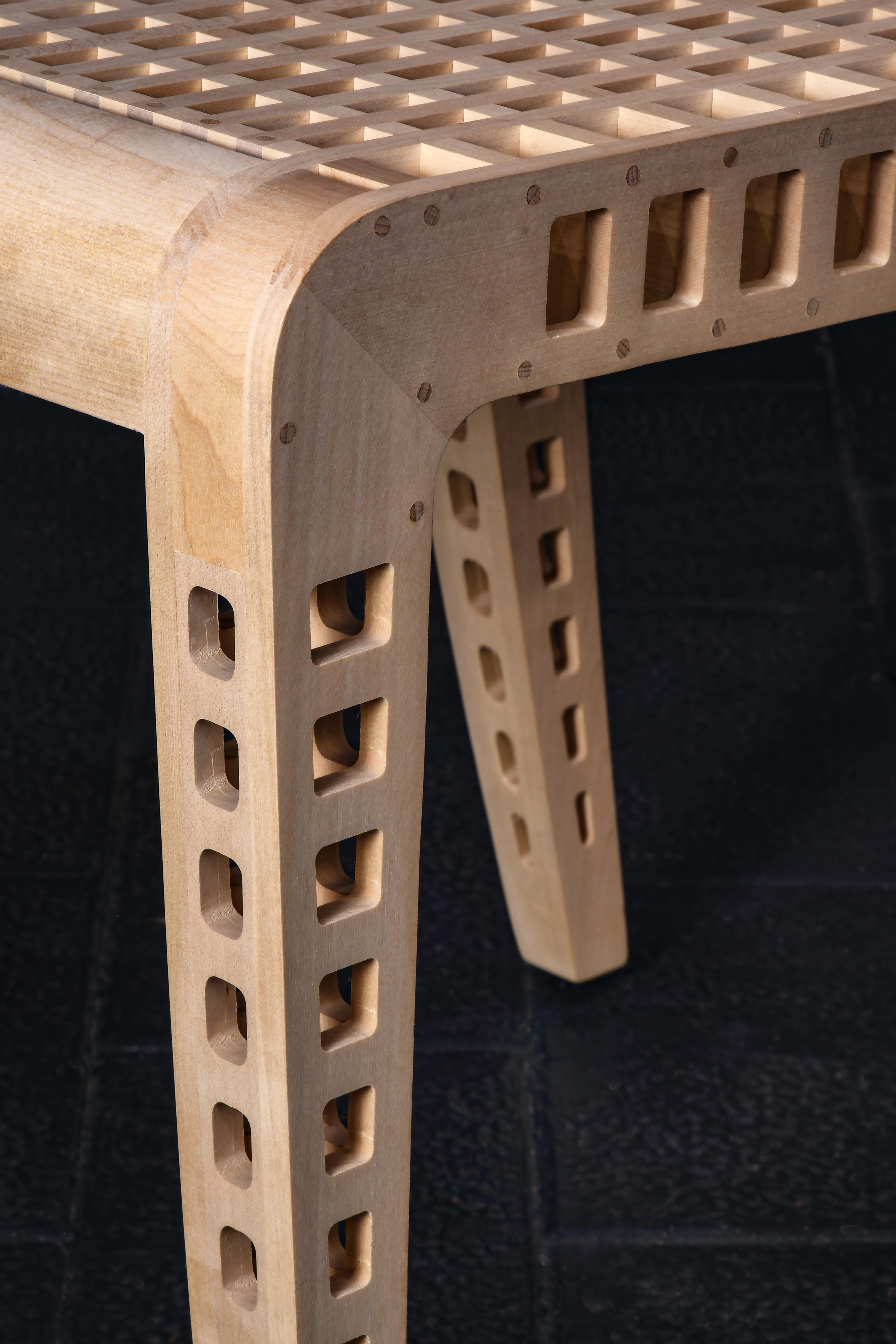 Legno Set di sei sedie da pranzo prototipo 