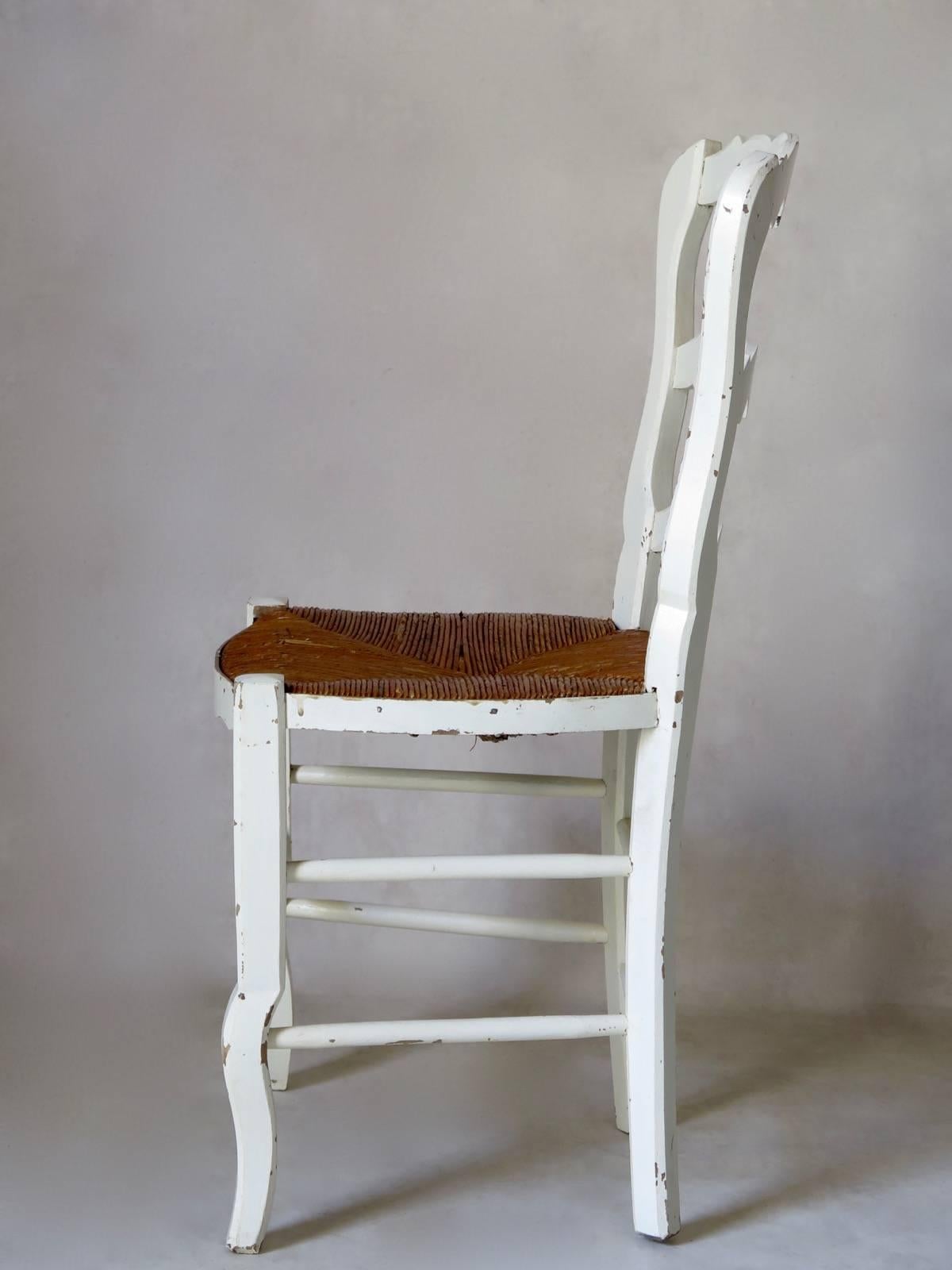 Country Set of Six Provençal Dining Chairs, France, circa 1920s