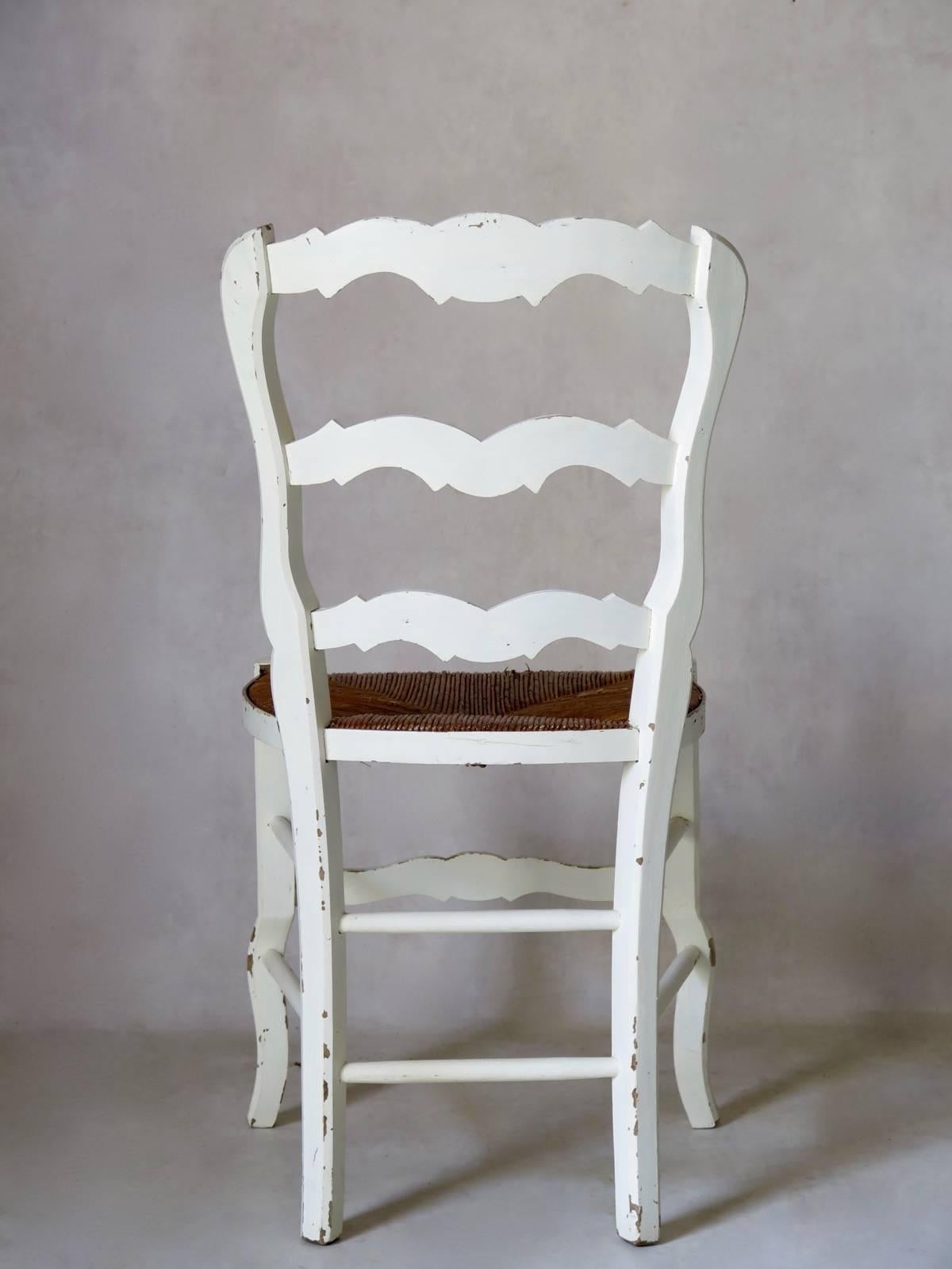 French Set of Six Provençal Dining Chairs, France, circa 1920s