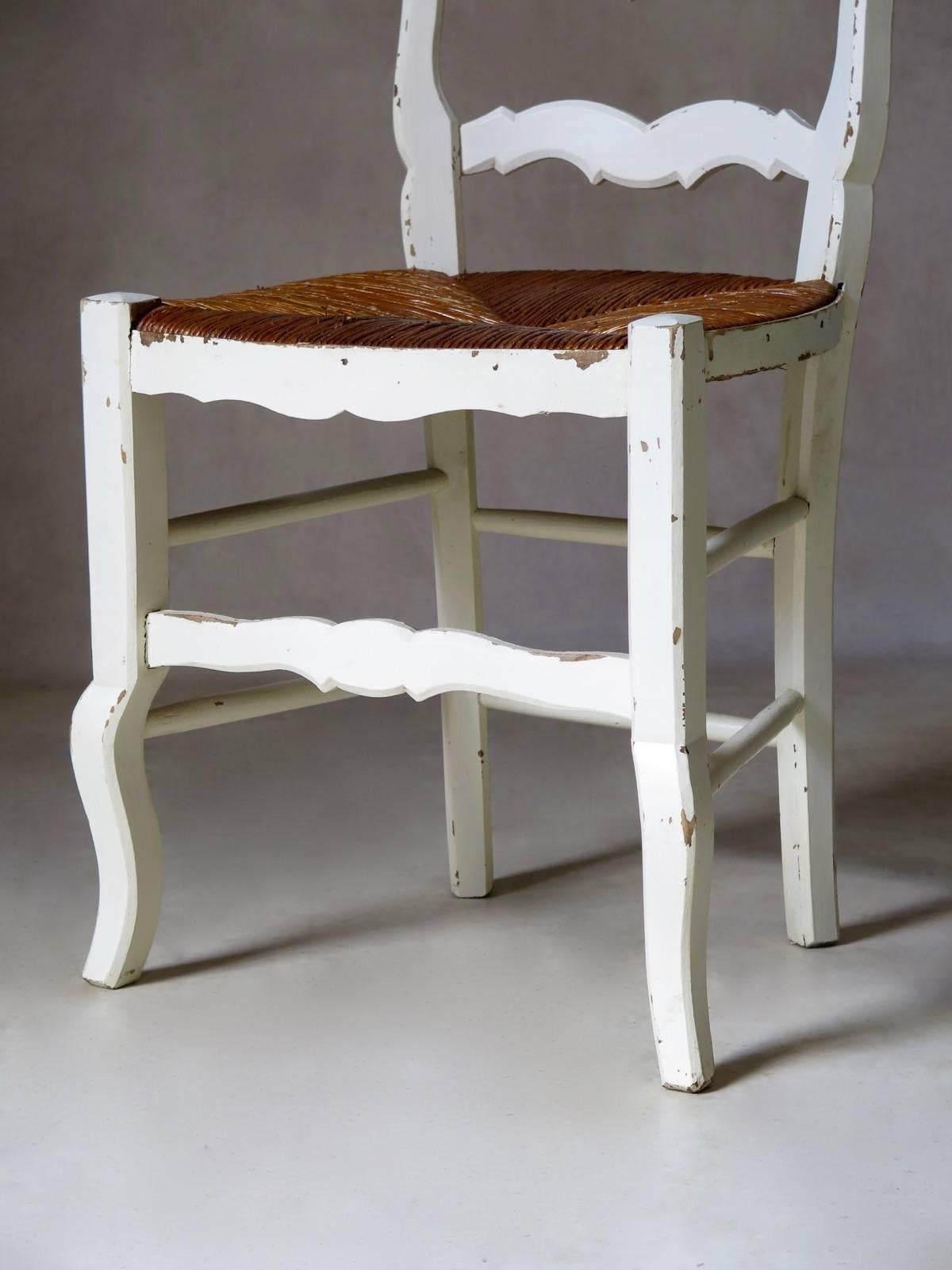 20th Century Set of Six Provençal Dining Chairs, France, circa 1920s