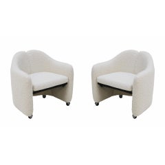 Vintage Pair of two PS142 Chairs Designed By Eugenio Gerli, Italy 1960's