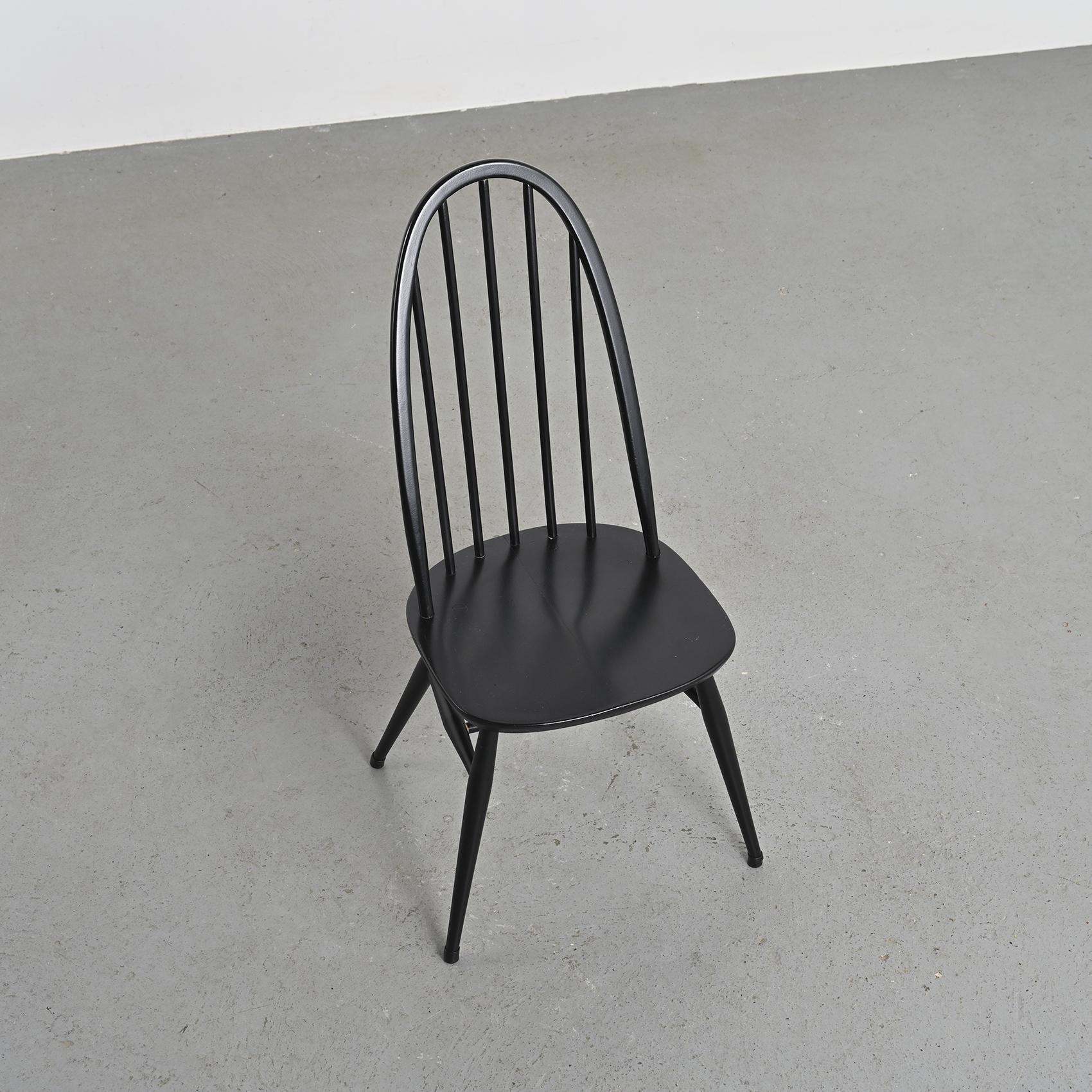 Wood Set of Six Quaker Chairs by Lucian Ercolani, Ercol Edition, circa 1960