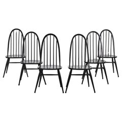 Set of Six Quaker Chairs by Lucian Ercolani, Ercol Edition, circa 1960