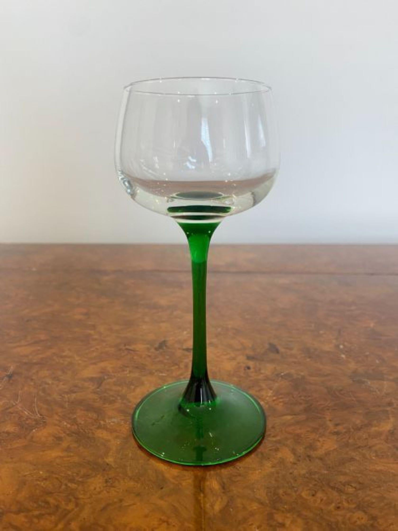 Set of six quality Edwardian wine glasses In Good Condition For Sale In Ipswich, GB
