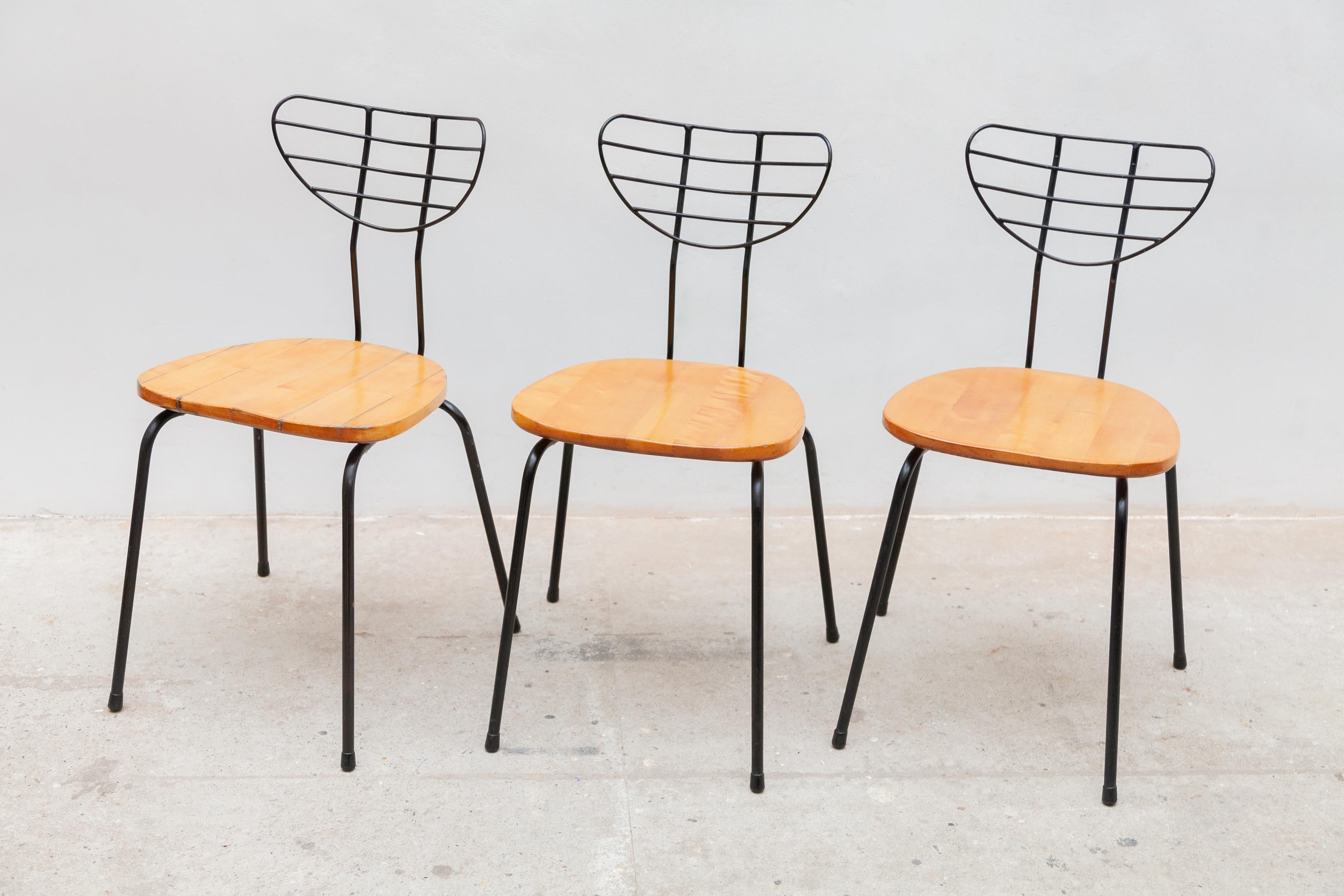 Sechser-Set „Radar“-Stühle, entworfen von Willy Van Der Meeren für Tubax, Belgien (Moderne der Mitte des Jahrhunderts) im Angebot