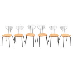 Set of Six "Radar" Chairs Designed by Willy Van Der Meeren for Tubax, Belgium