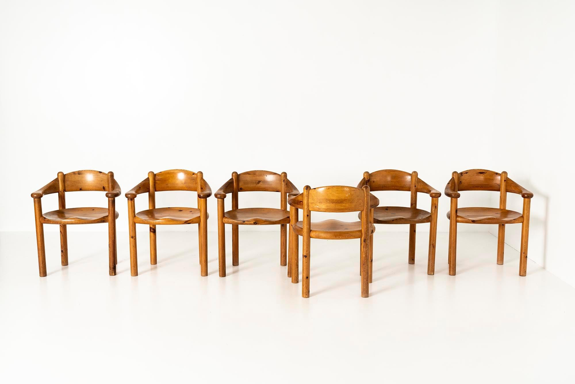 Scandinavian Modern Set of Six Rainer Daumiller Chairs for Hirtshals Sawmill, Denmark, 1960s