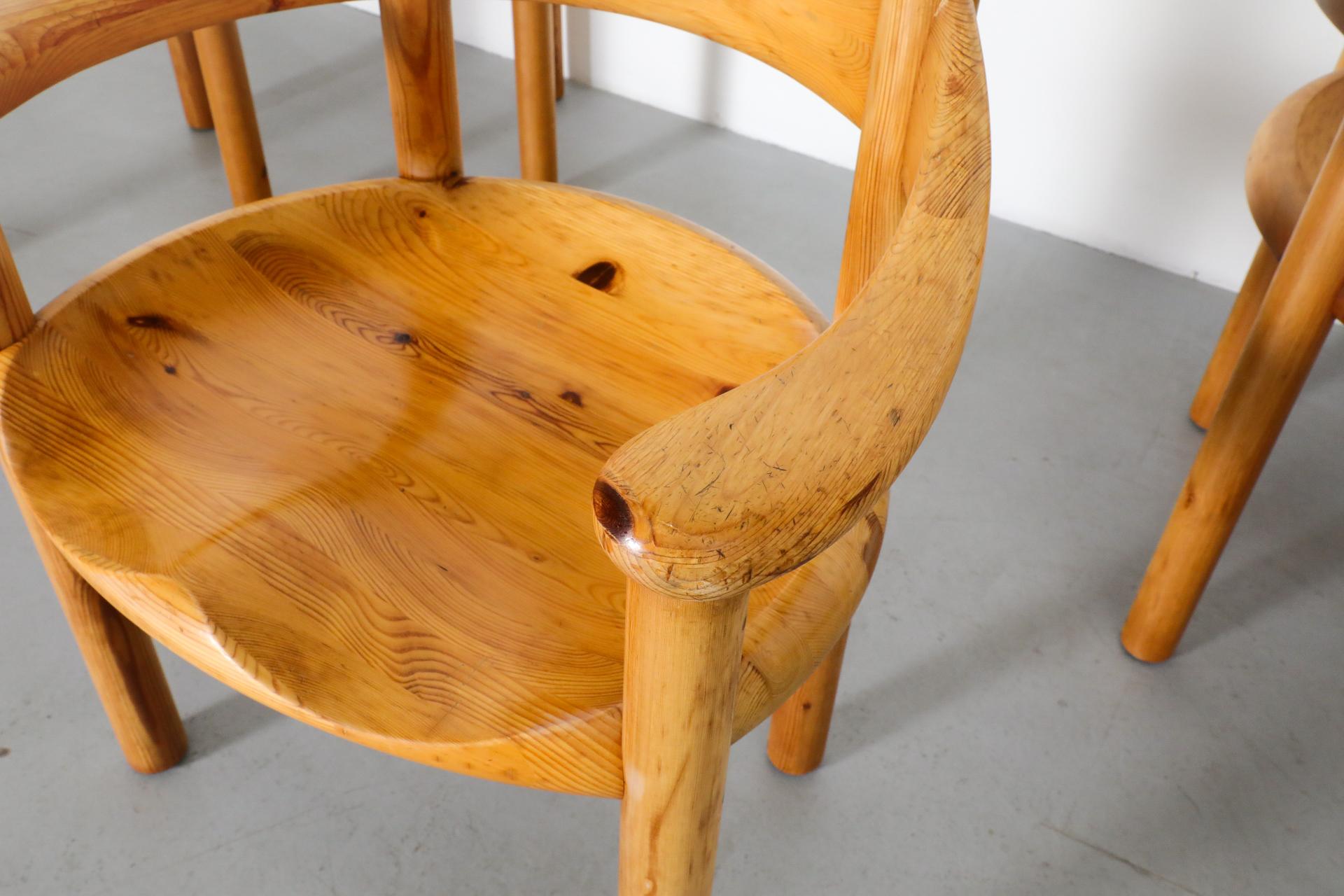 Danish Set of Six Rainer Daumiller for Hirtshals Savvaerk Pine Dining Chairs