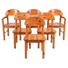 Set of Six Rainer Daumiller Pine Dining Chairs, 1970s