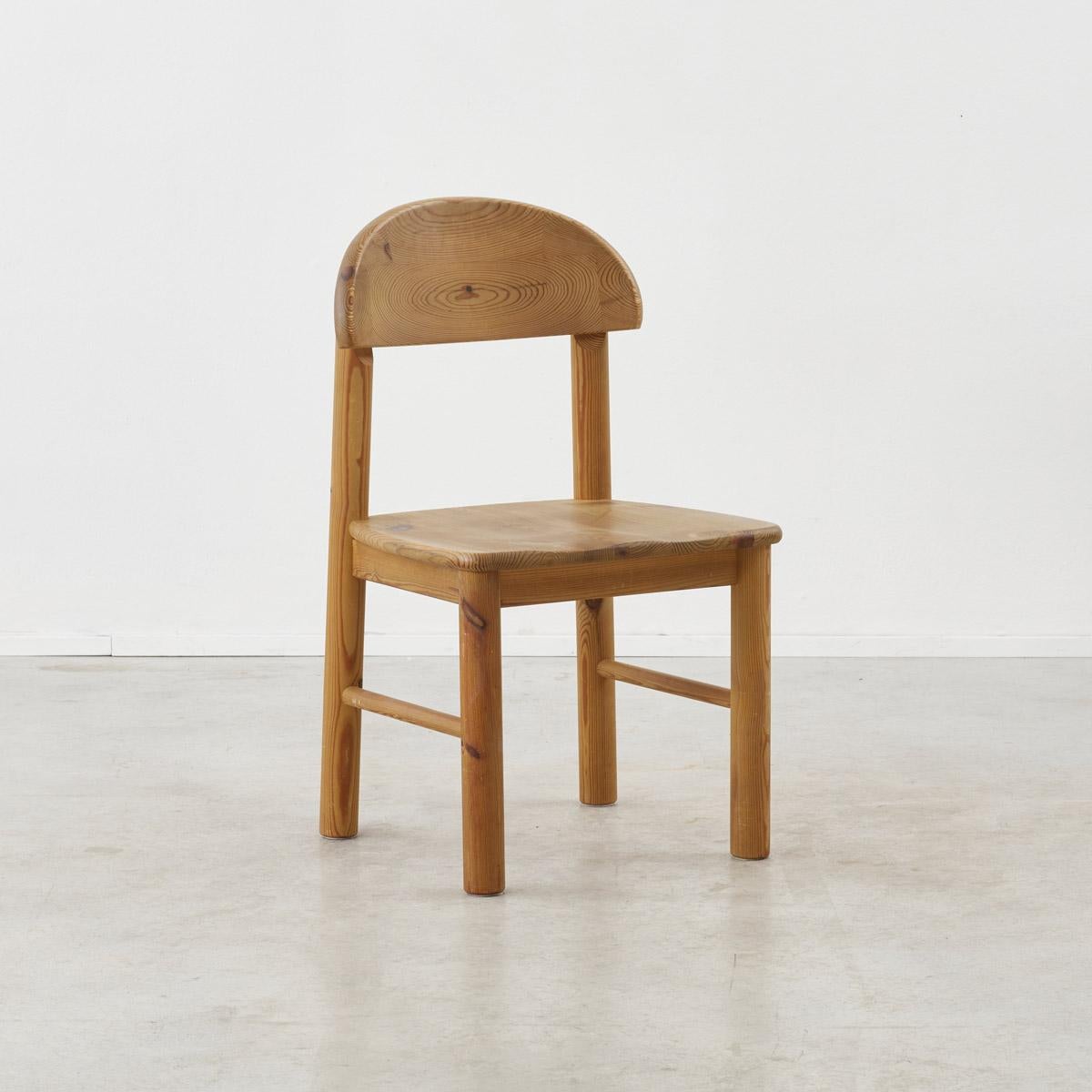 Danish Set of six Rainer Daumiller solid pine dining chairs for Hirtshals Savvaerk For Sale