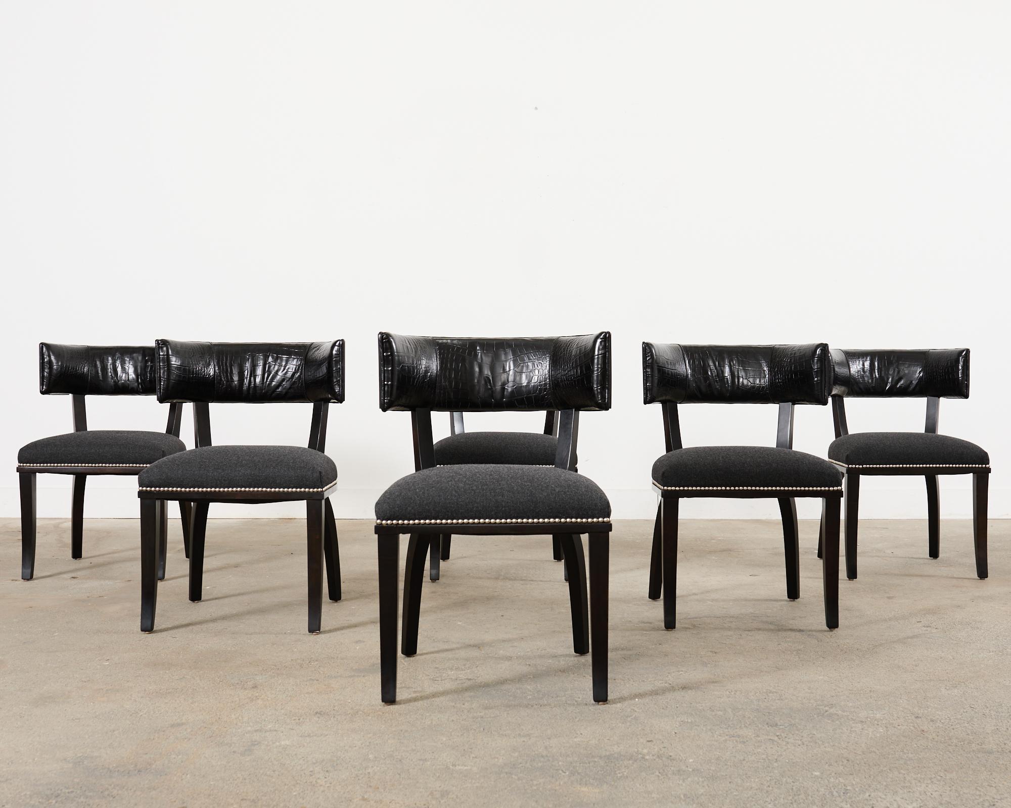 Neoclassical Set of Six Ralph Lauren Home Clivedon Dining Chairs