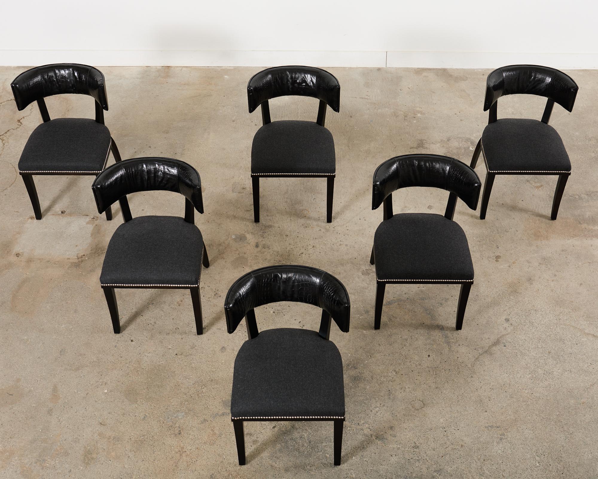 American Set of Six Ralph Lauren Home Clivedon Dining Chairs