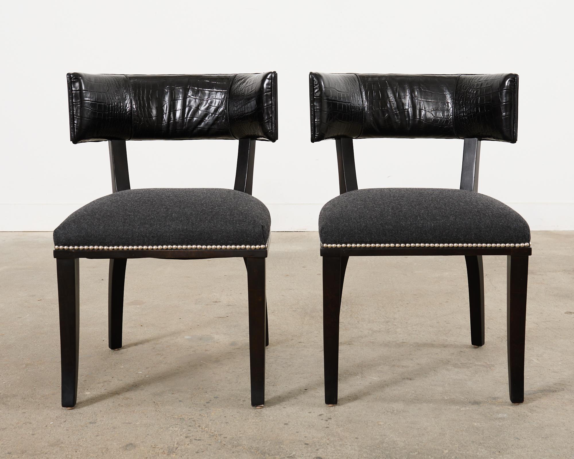 Veneer Set of Six Ralph Lauren Home Clivedon Dining Chairs