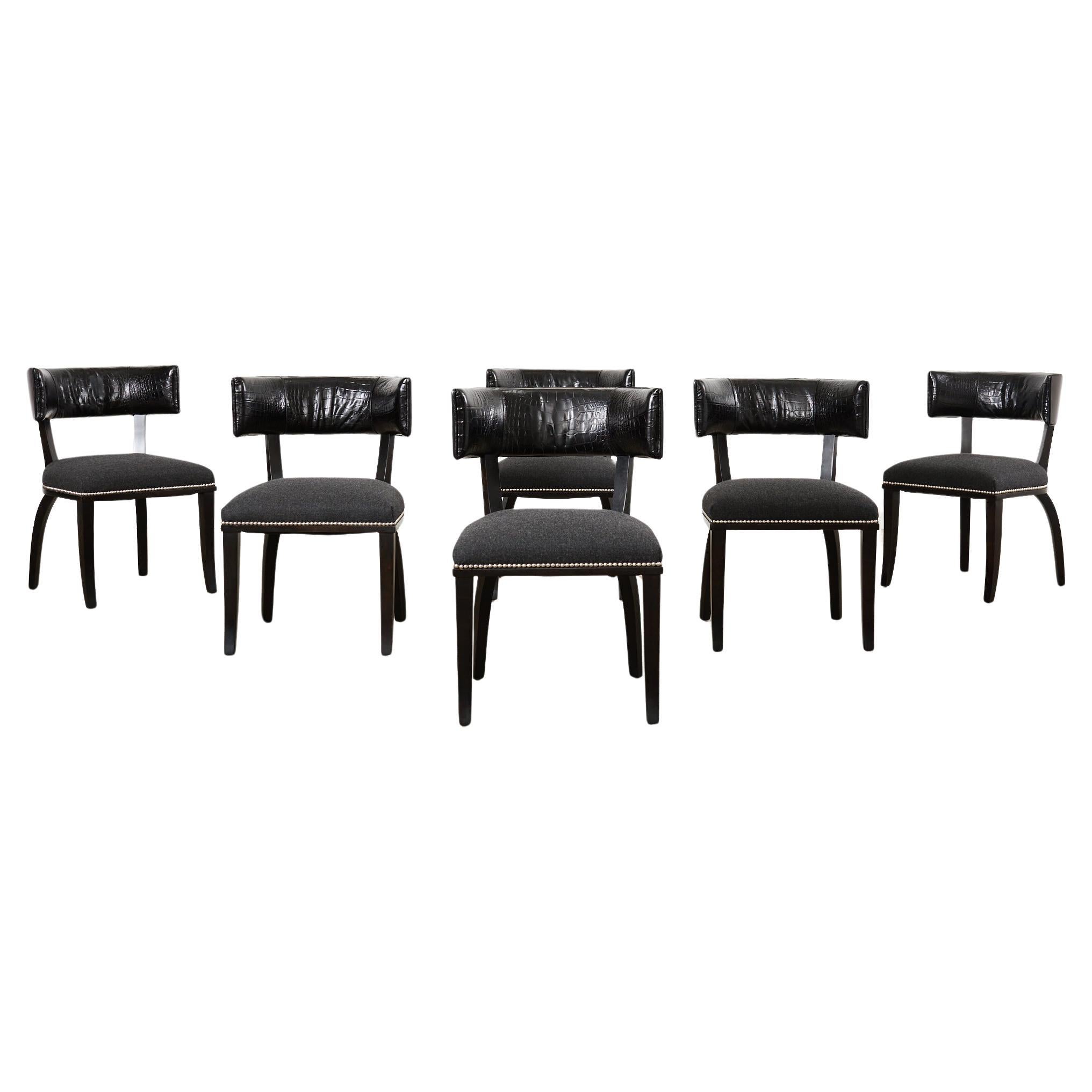 Set of Six Ralph Lauren Home Clivedon Dining Chairs