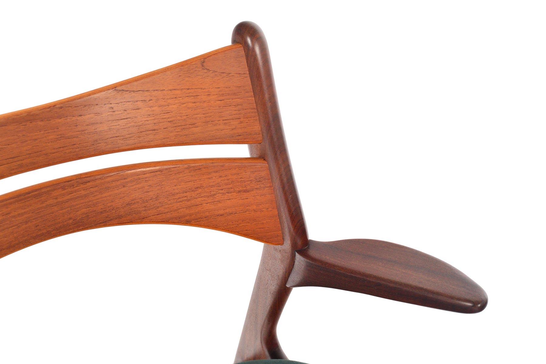 Set Of Six Rare Eric Buch Model 310 Dining Chairs In Teak