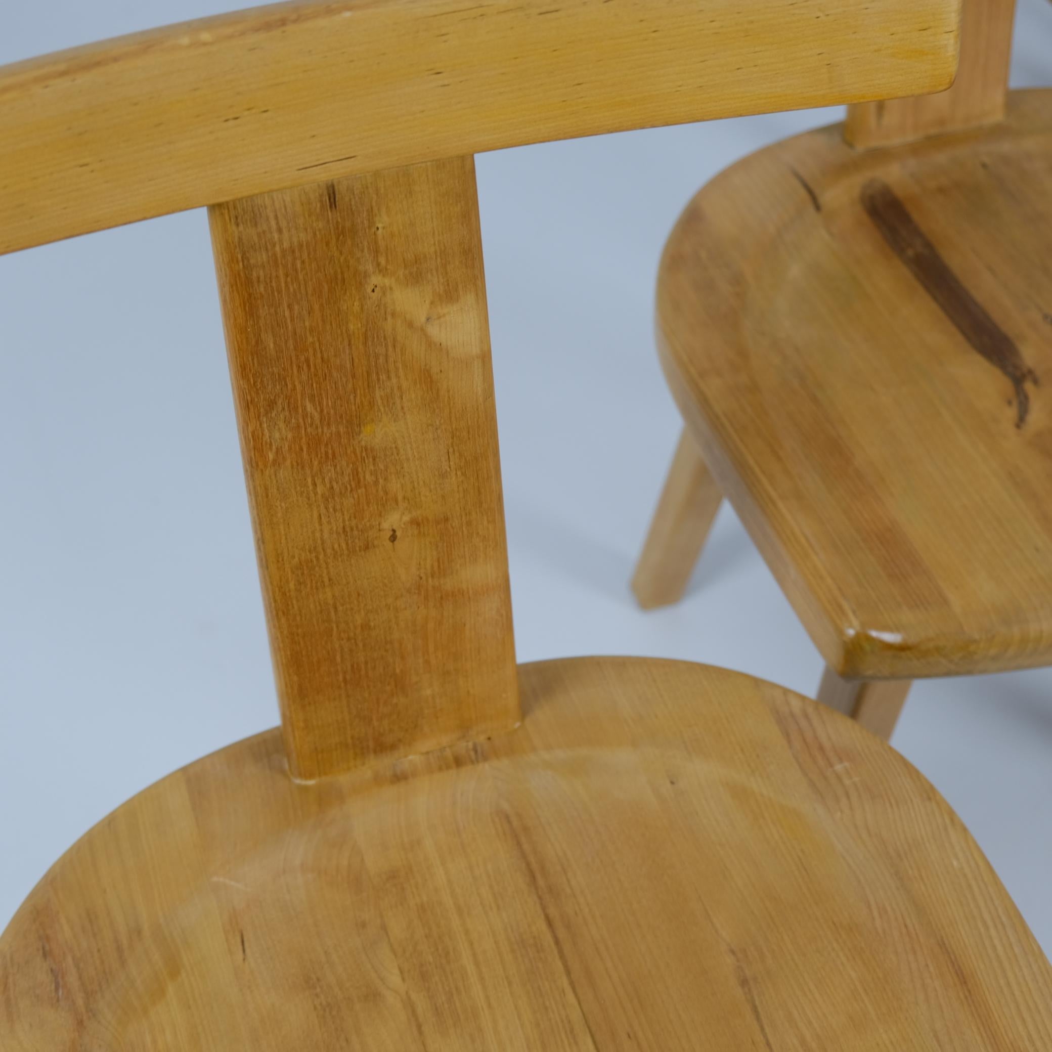 Ensemble de six rares chaises Olavi Hänninen Juha en bouleau massif, HMN, années 1950 en vente 1
