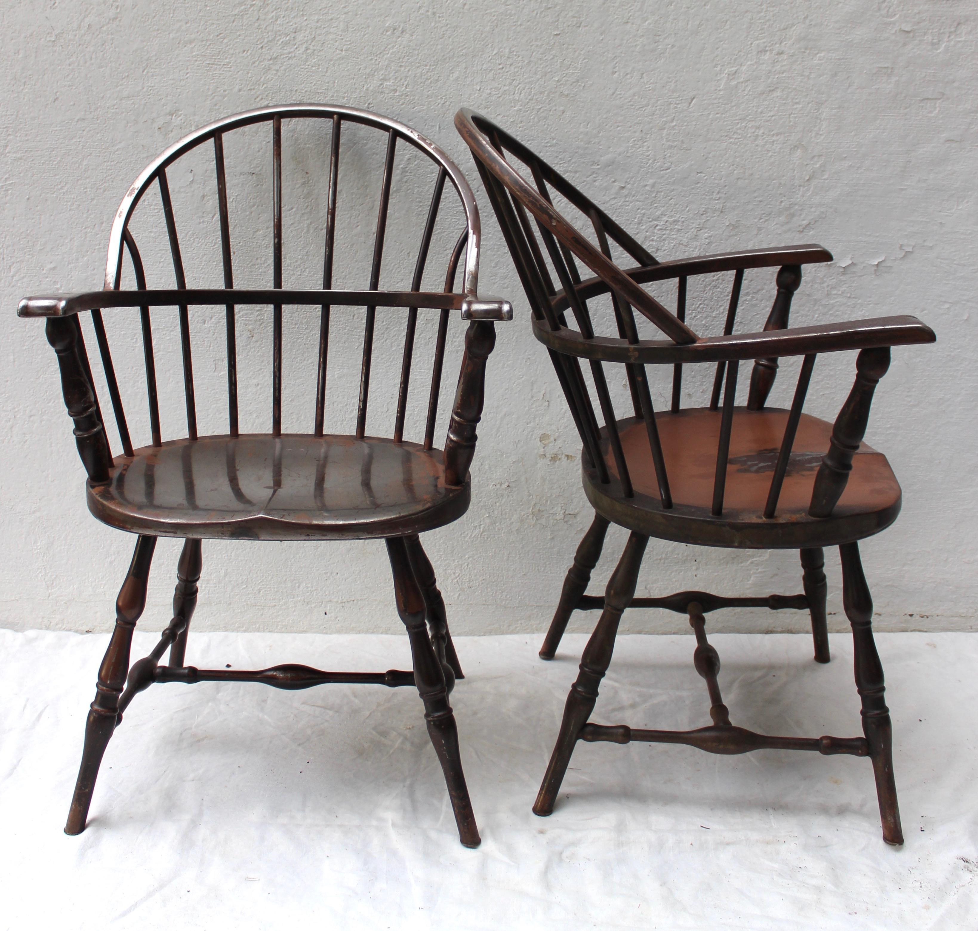 Set of Six Rare Steel Windsor Chairs 7