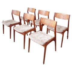Set of Six RARE teak dining chairs by Henning Kjaernaulf for Sorø Stolefabrik