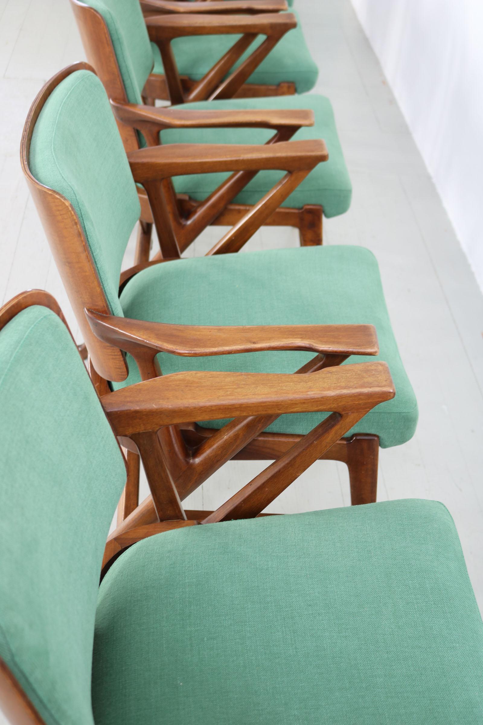 Ensemble de six fauteuils de salle à manger 