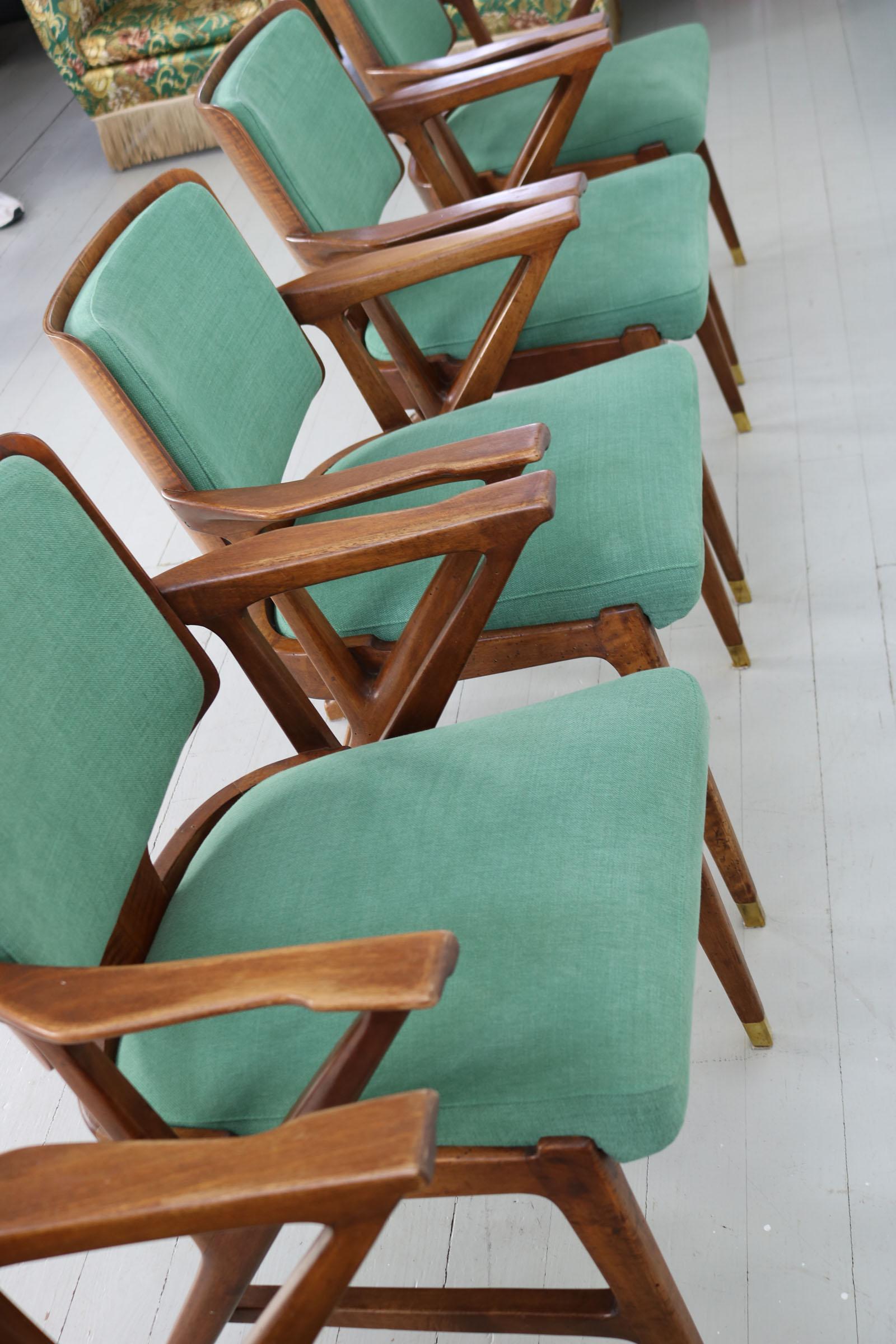 Ensemble de six fauteuils de salle à manger 