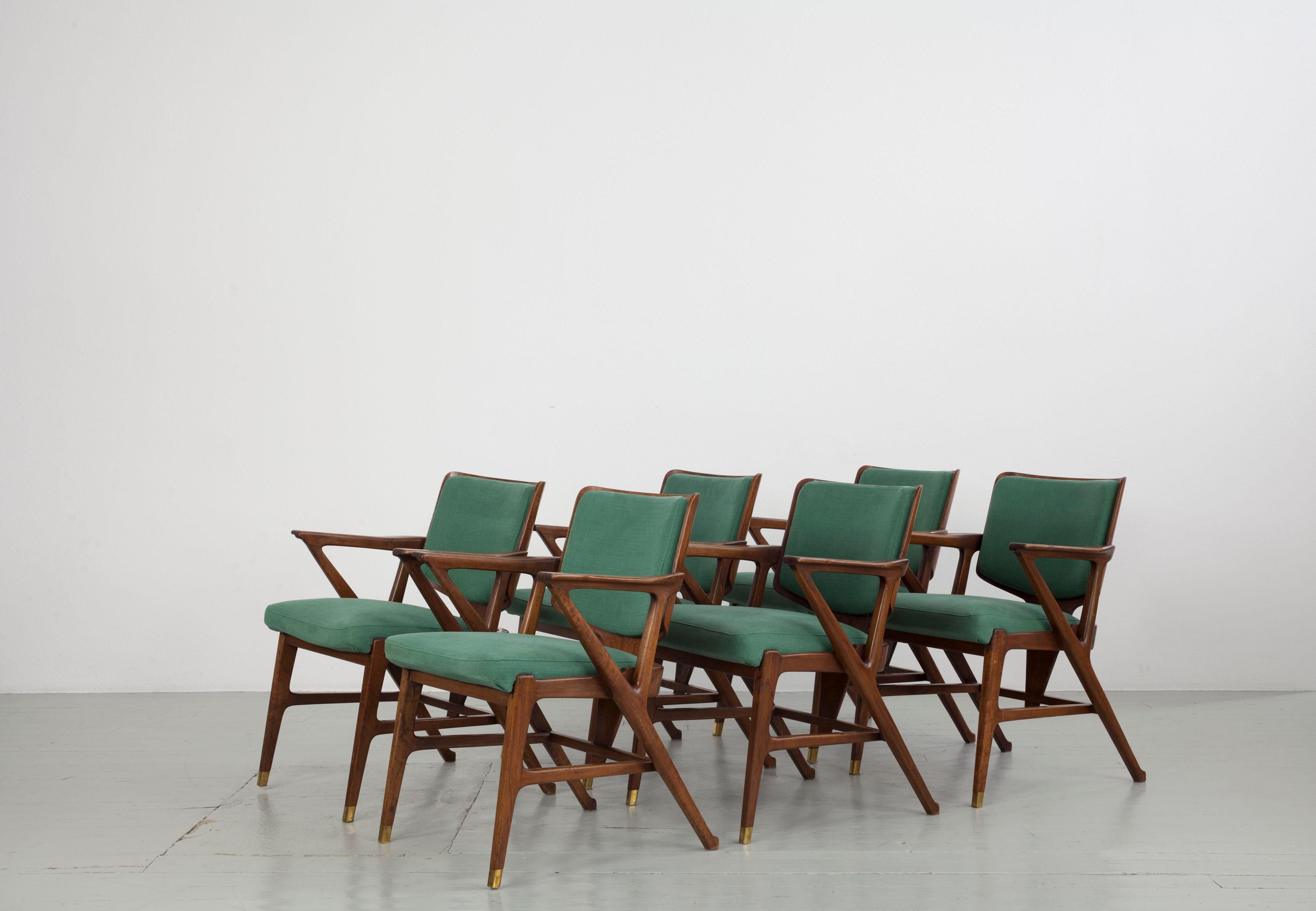 Ensemble de six fauteuils de salle à manger 