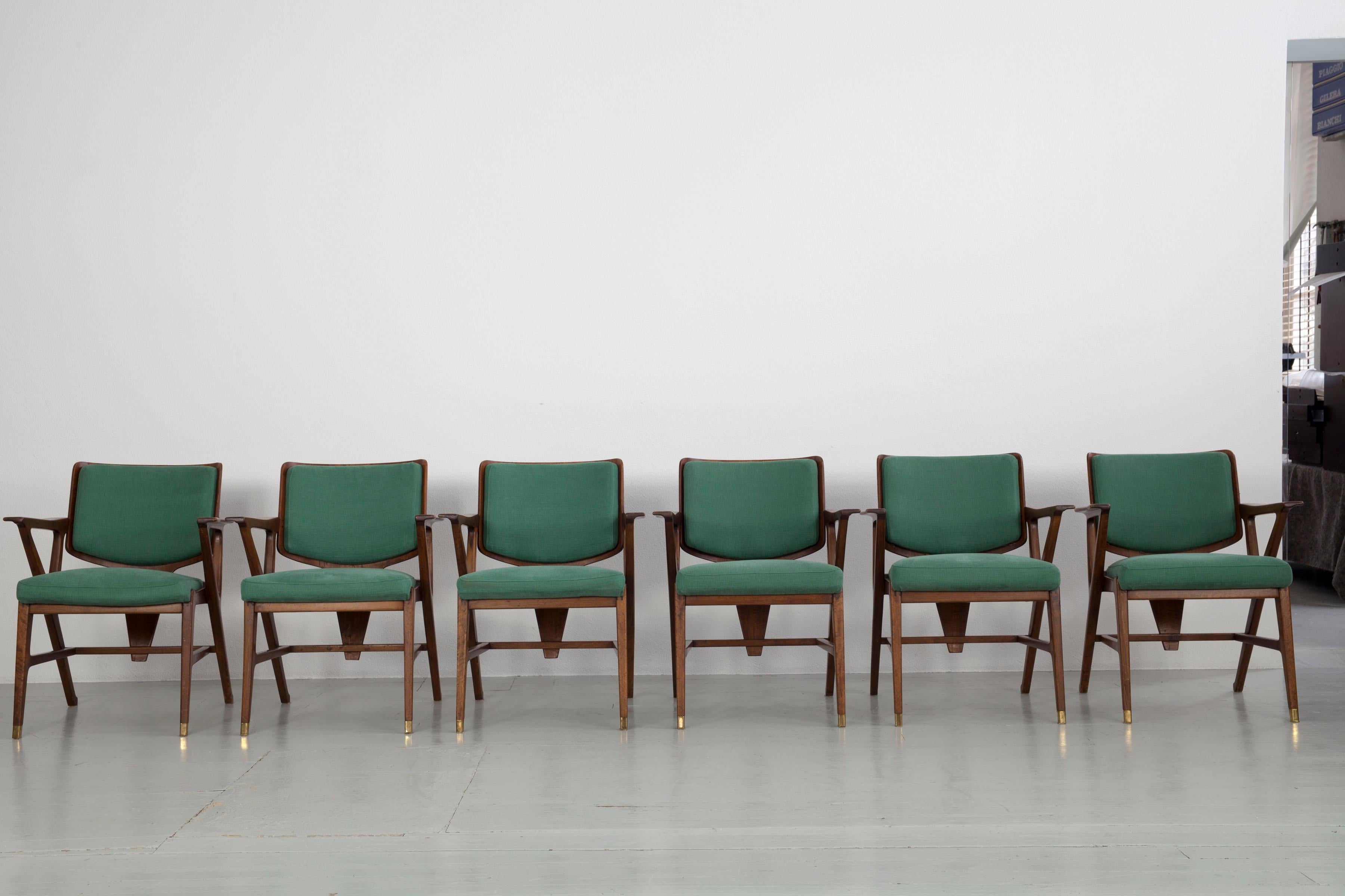 Ensemble de six fauteuils de salle à manger 