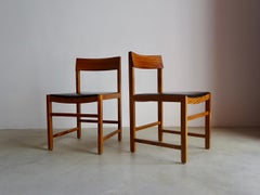 Set of six rationalist Spanish chairs, 1960s.