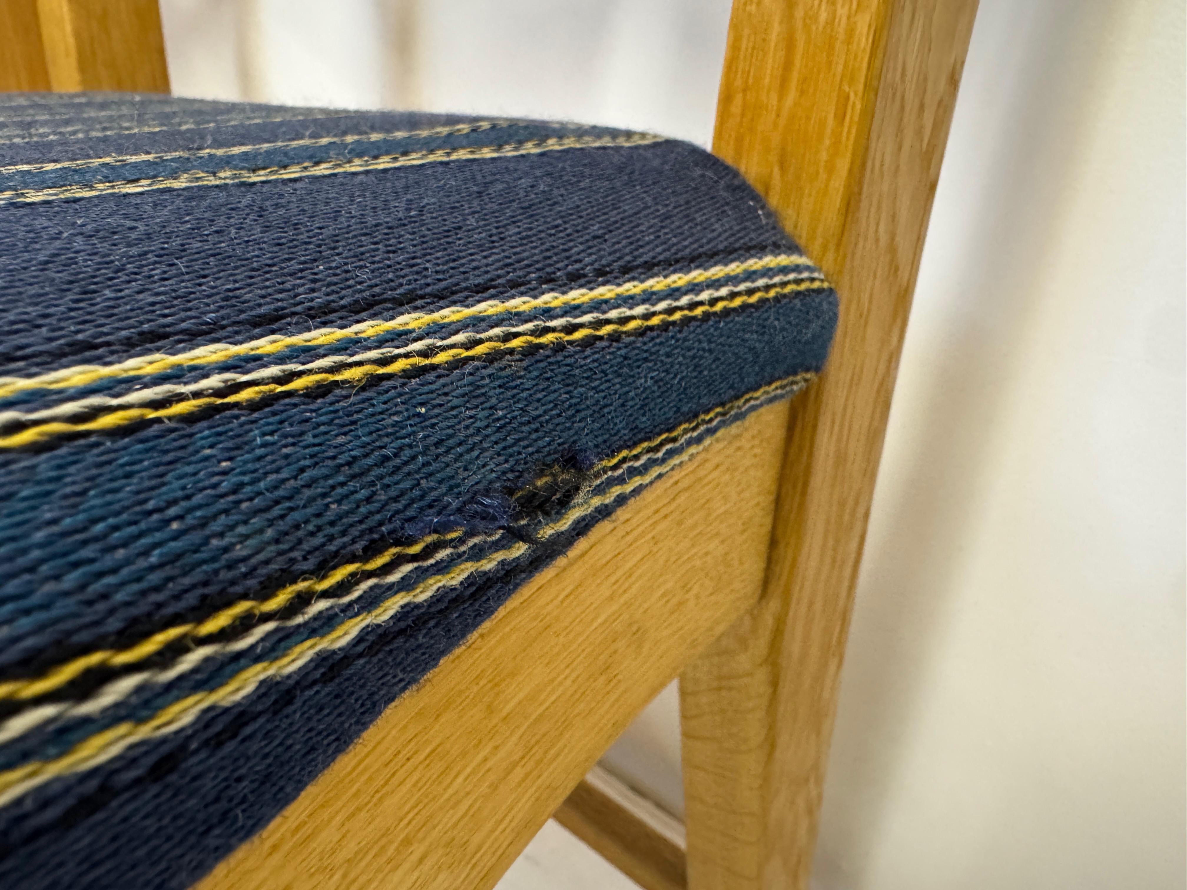 Set of Six “Razorblade” Dining Chairs by Henning Kjaernulf, Oak, 1960s in vendita 3