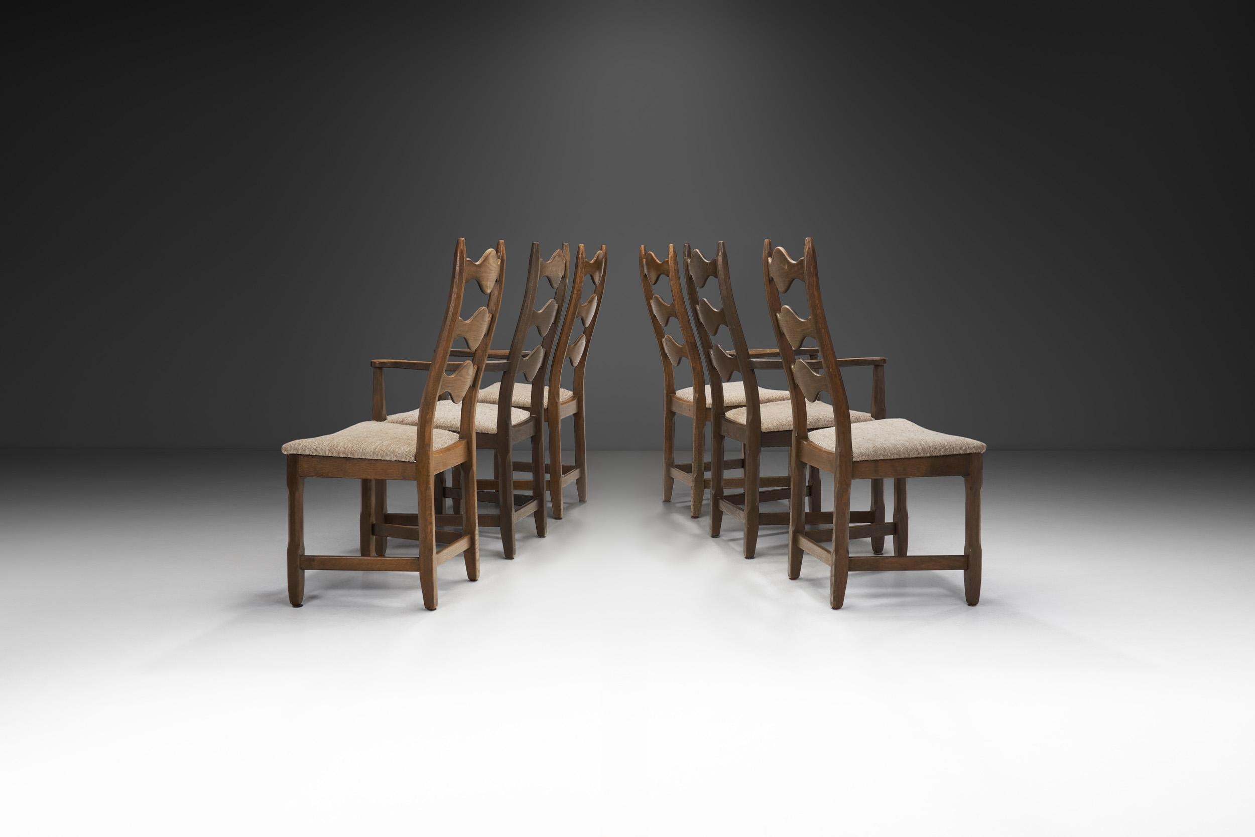 Mid-Century Modern Ensemble de six chaises en Oak 