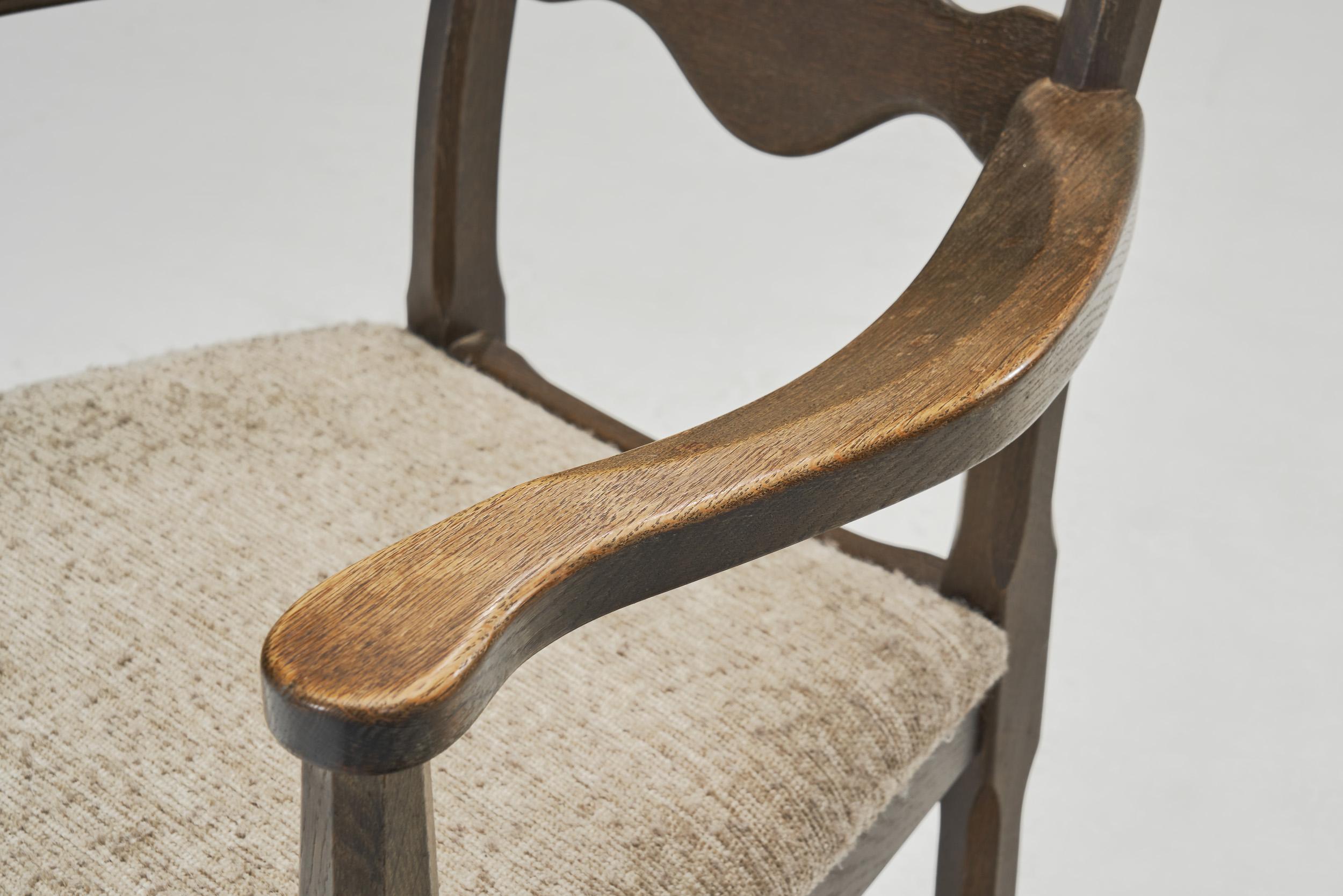 Milieu du XXe siècle Ensemble de six chaises en Oak 