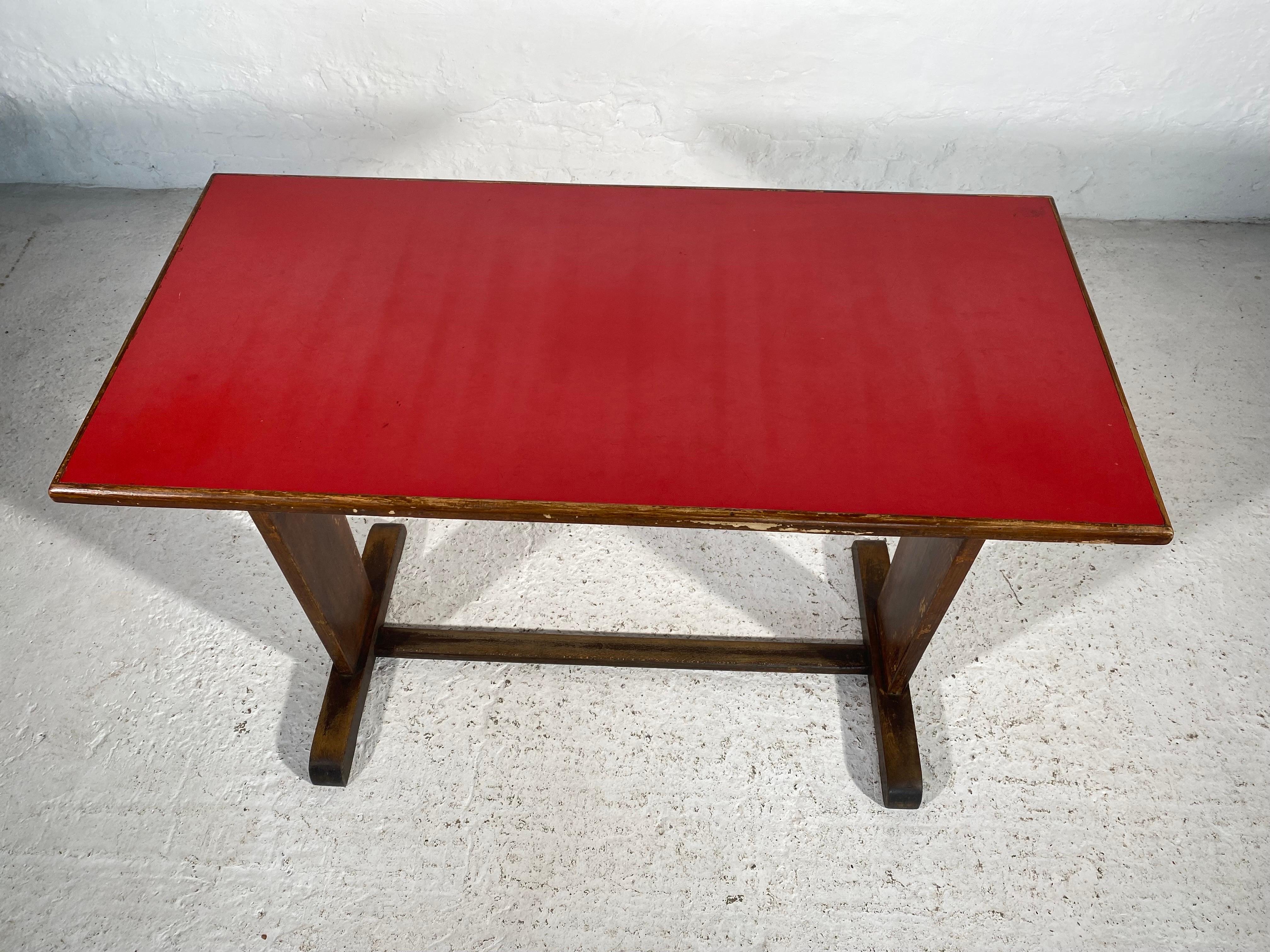 Set of Six Rectangular Bistro Tables, France, 1930s For Sale 2