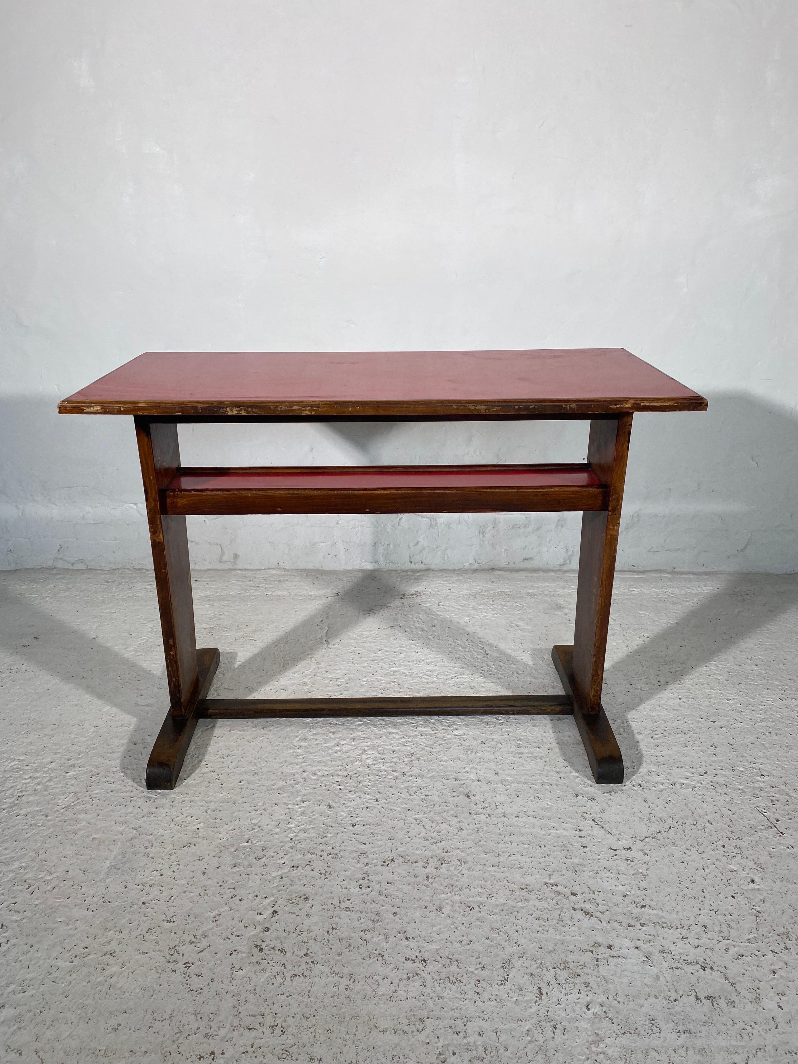 Hand-Crafted Set of Six Rectangular Bistro Tables, France, 1930s For Sale