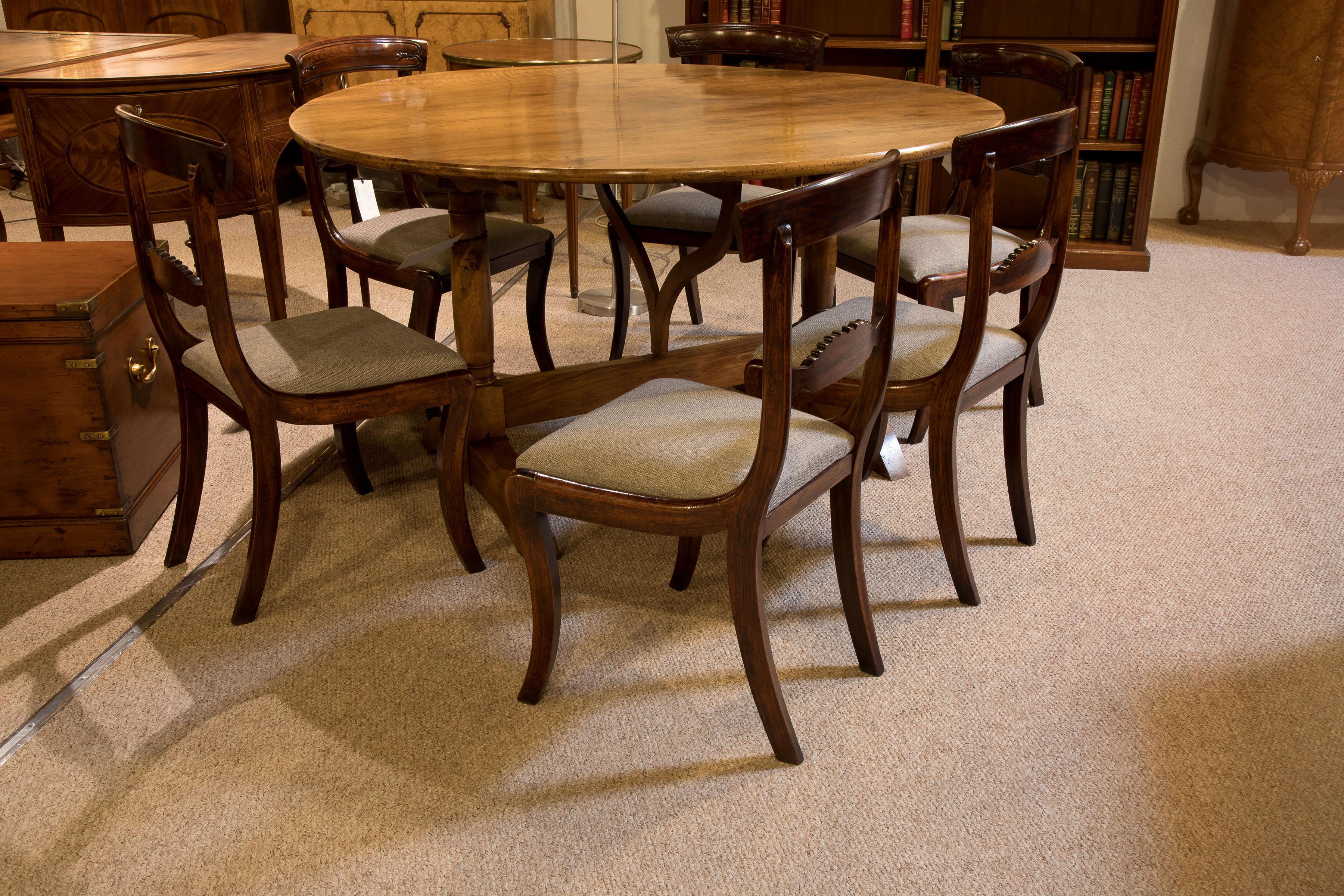 Set of Six Regency Beech Chairs with Original Rosewood Graining, circa 1830 For Sale 3