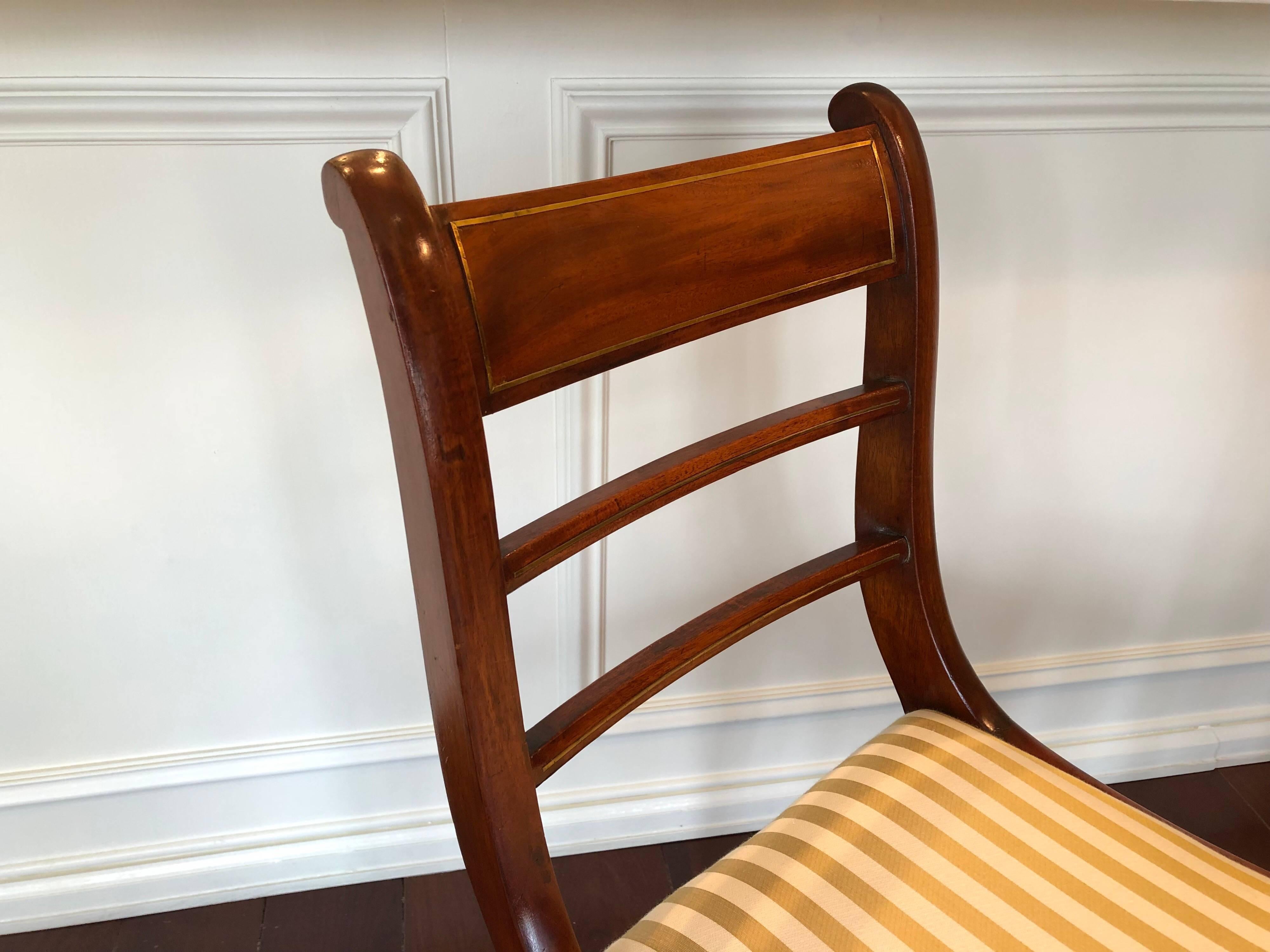 Set of Six Regency Dining Chairs In Excellent Condition In Stockton, NJ