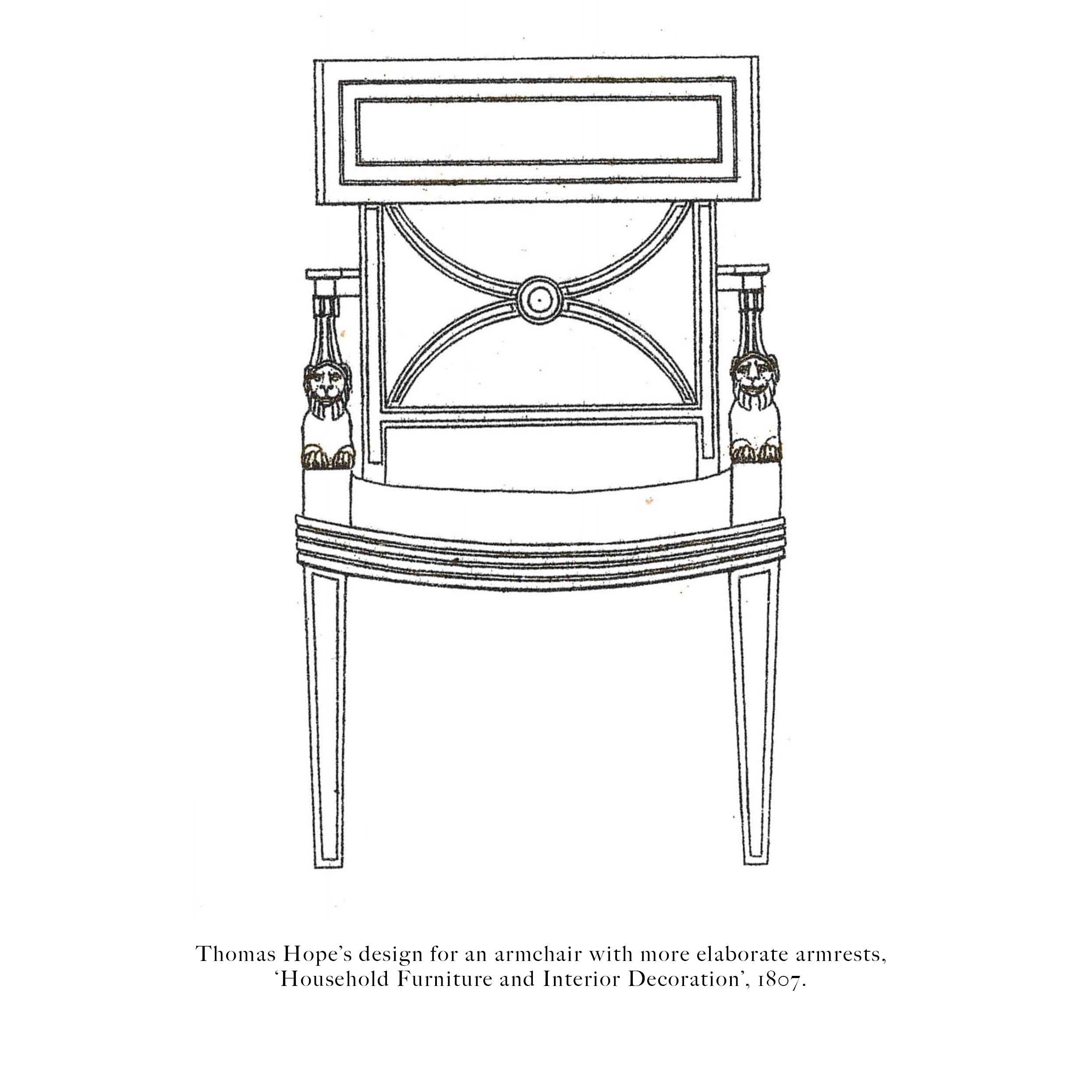 Upholstery Set of Six Regency Klismos Chairs, attributed to Gillows For Sale