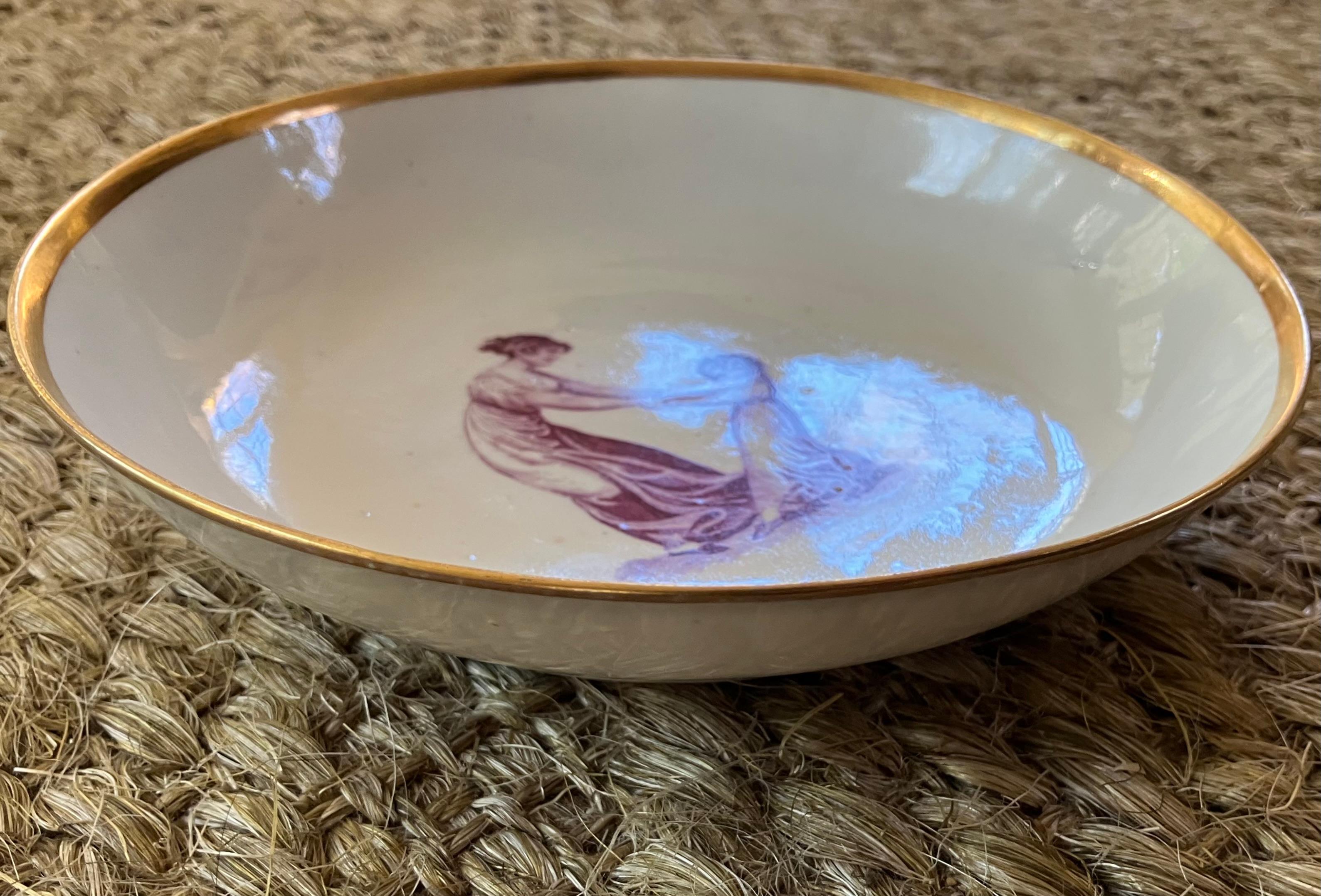 Set of Six Regency Porcelain Cake Plates For Sale 5