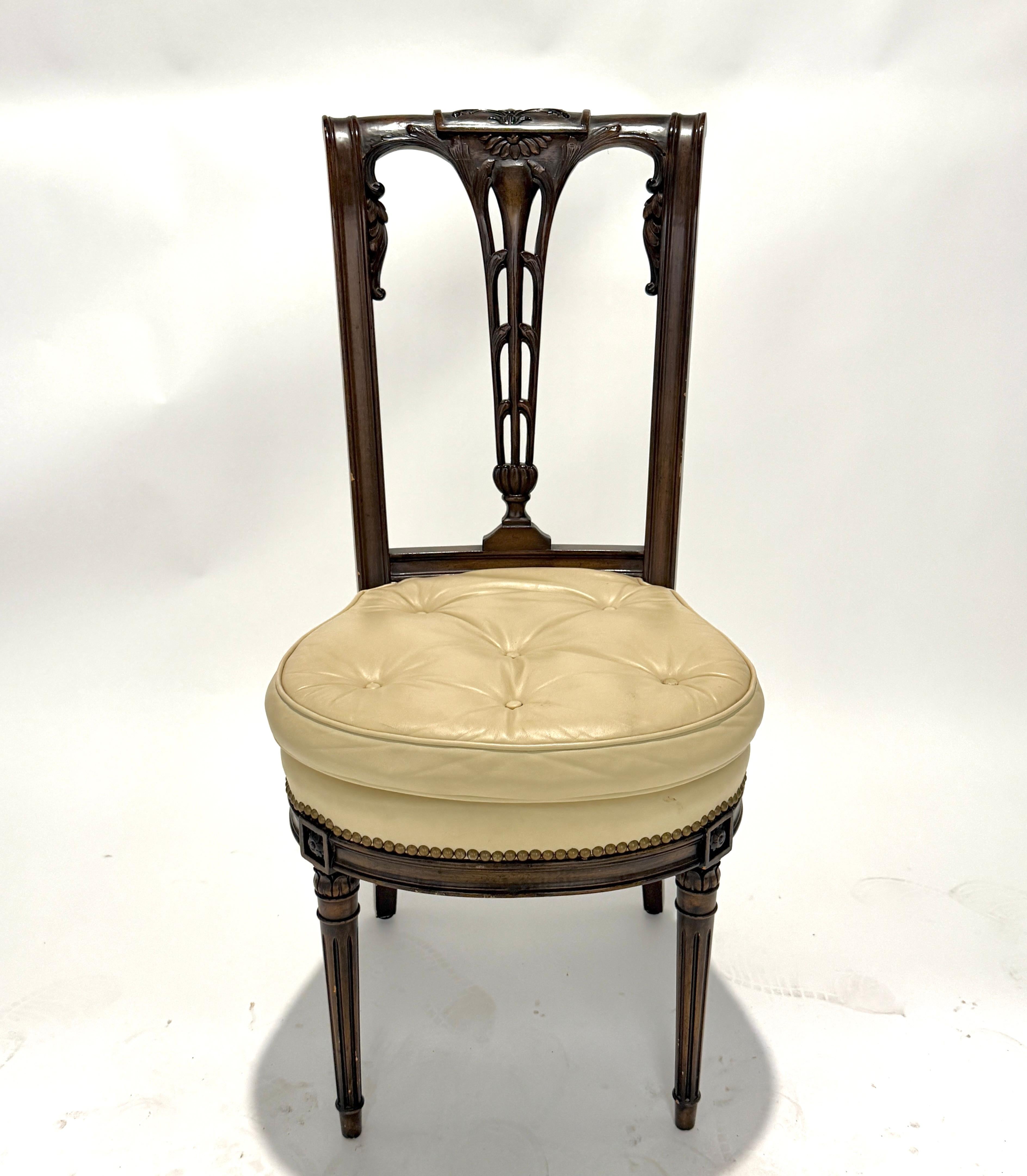 American Set Of Six Regency Style Carved Dining Chairs For Sale